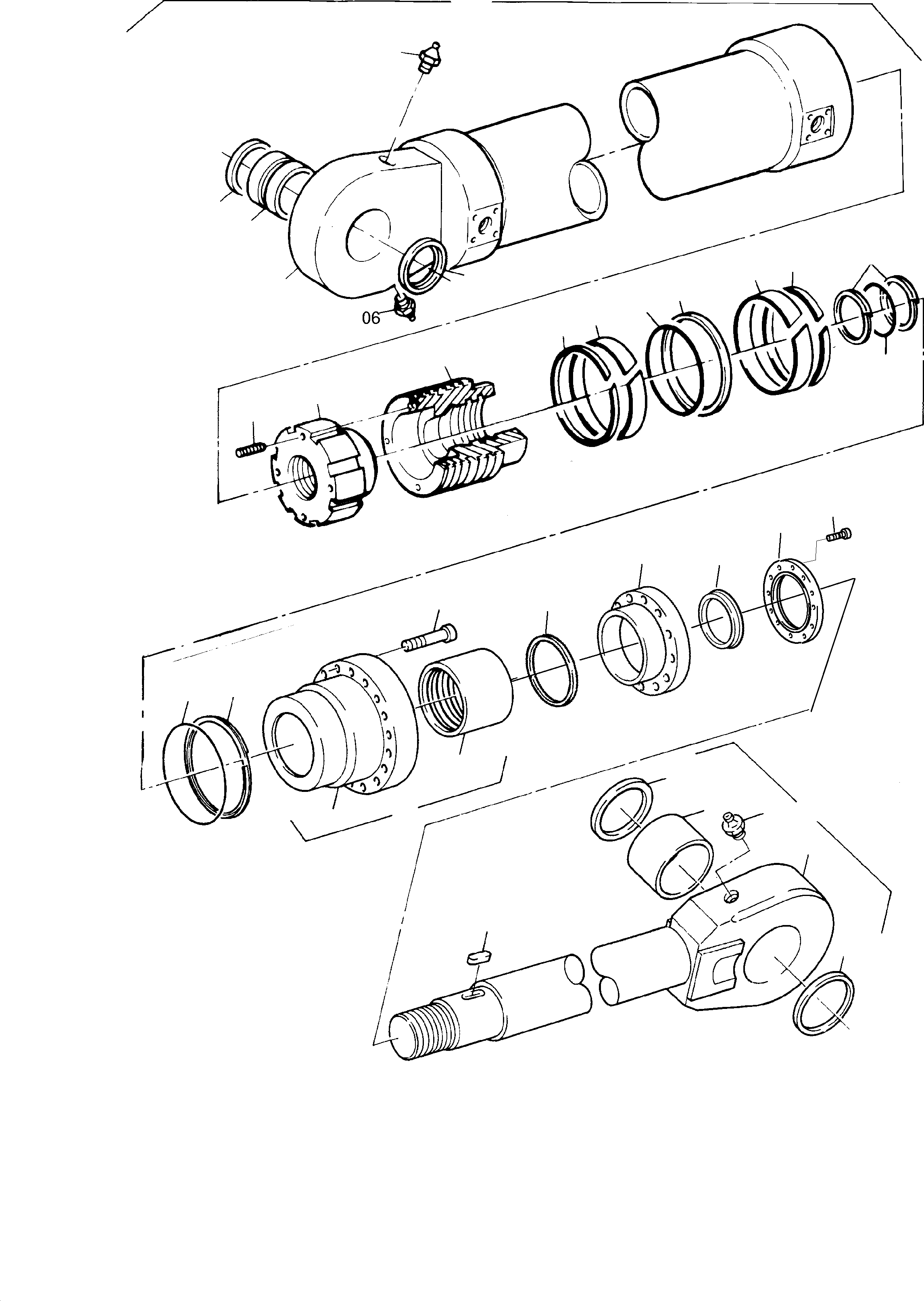 Hydraulic cylinder assy. 901 560 40 KOMATSU