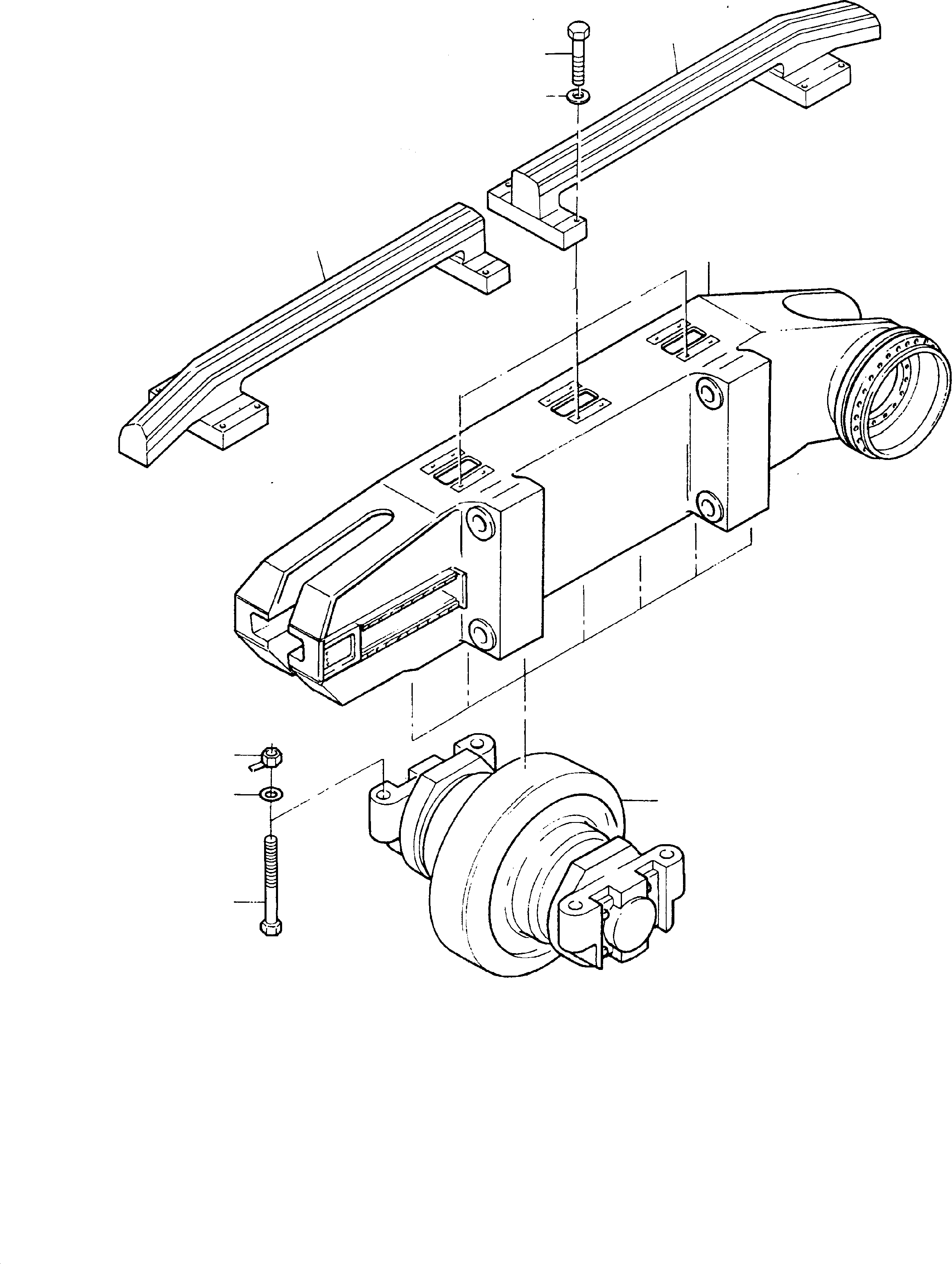 Rail support 448 938 40 KOMATSU