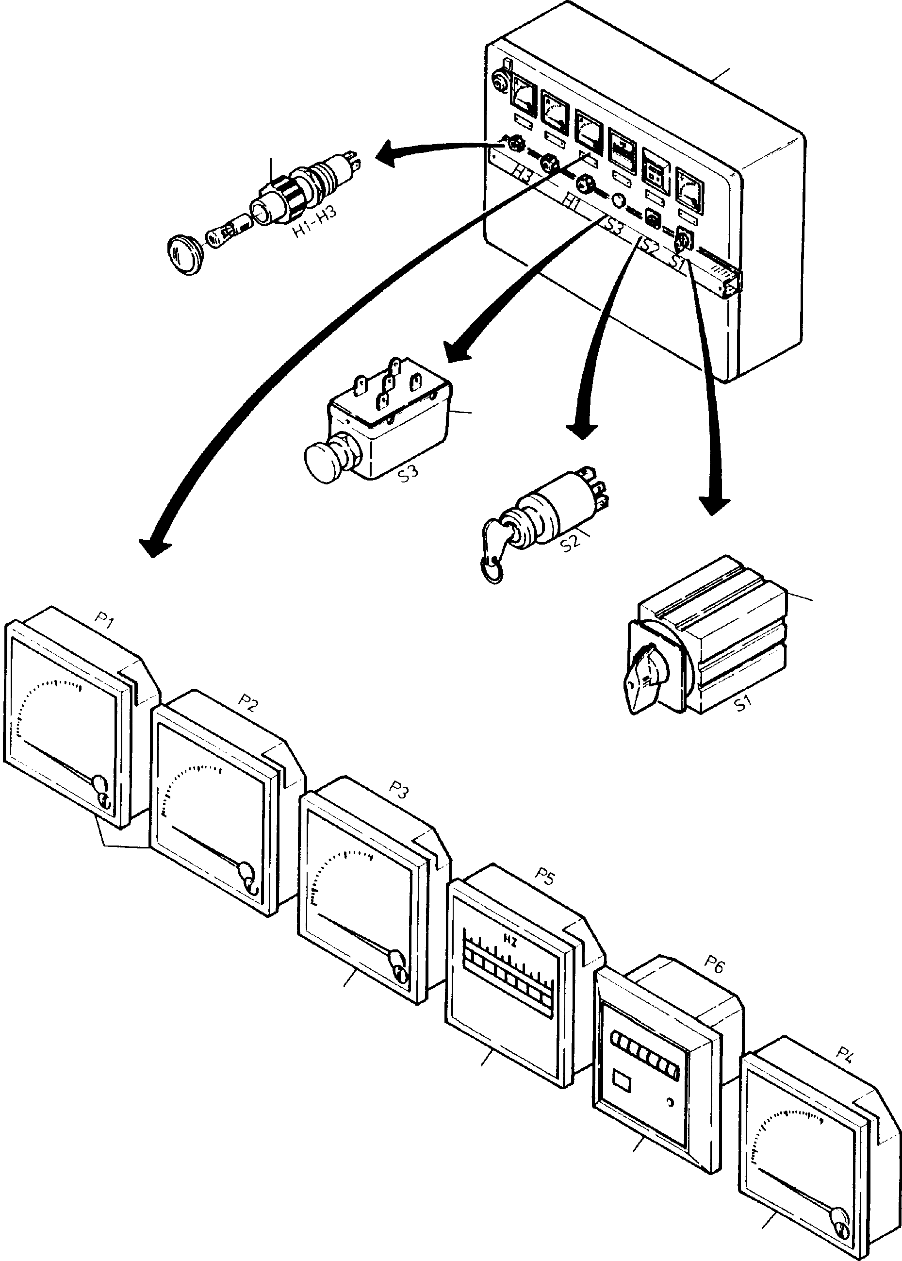 Selector switch, voltmeter 697 950 73 KOMATSU