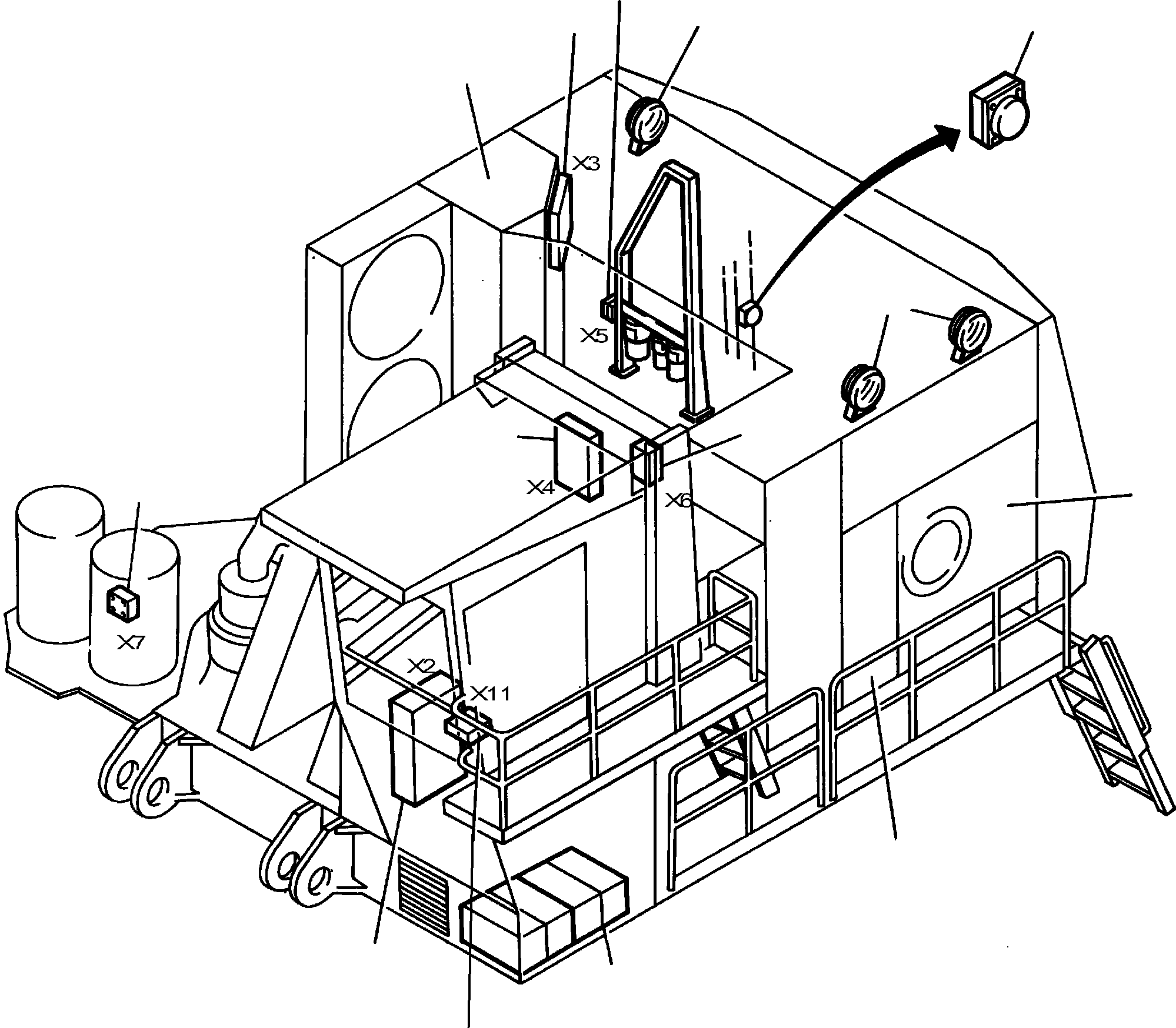 Harness X5-Cables control frame 792 090 73 KOMATSU