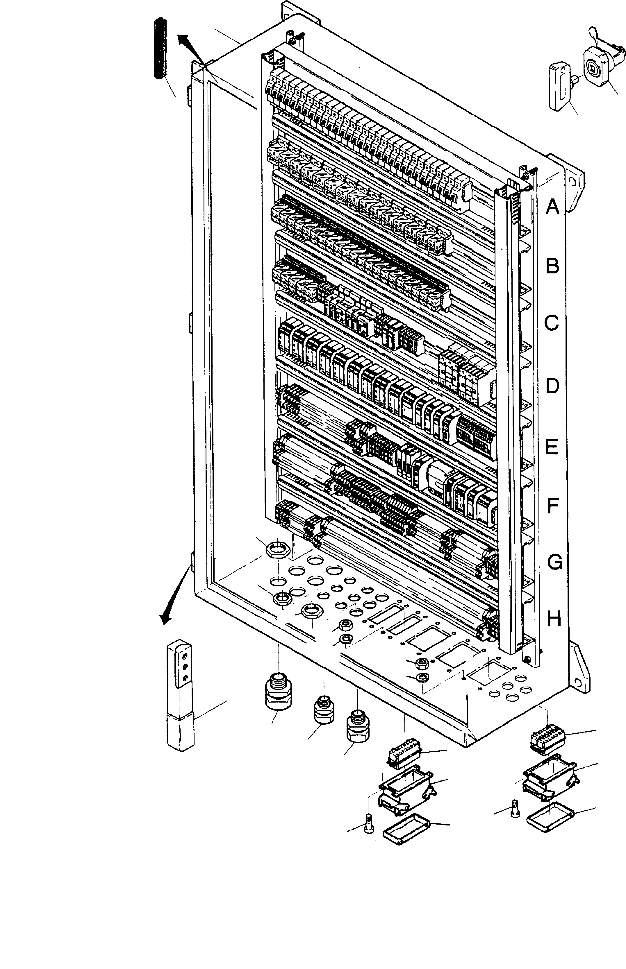 Switch cabinet w/o. electr. parts 631 558 40 KOMATSU