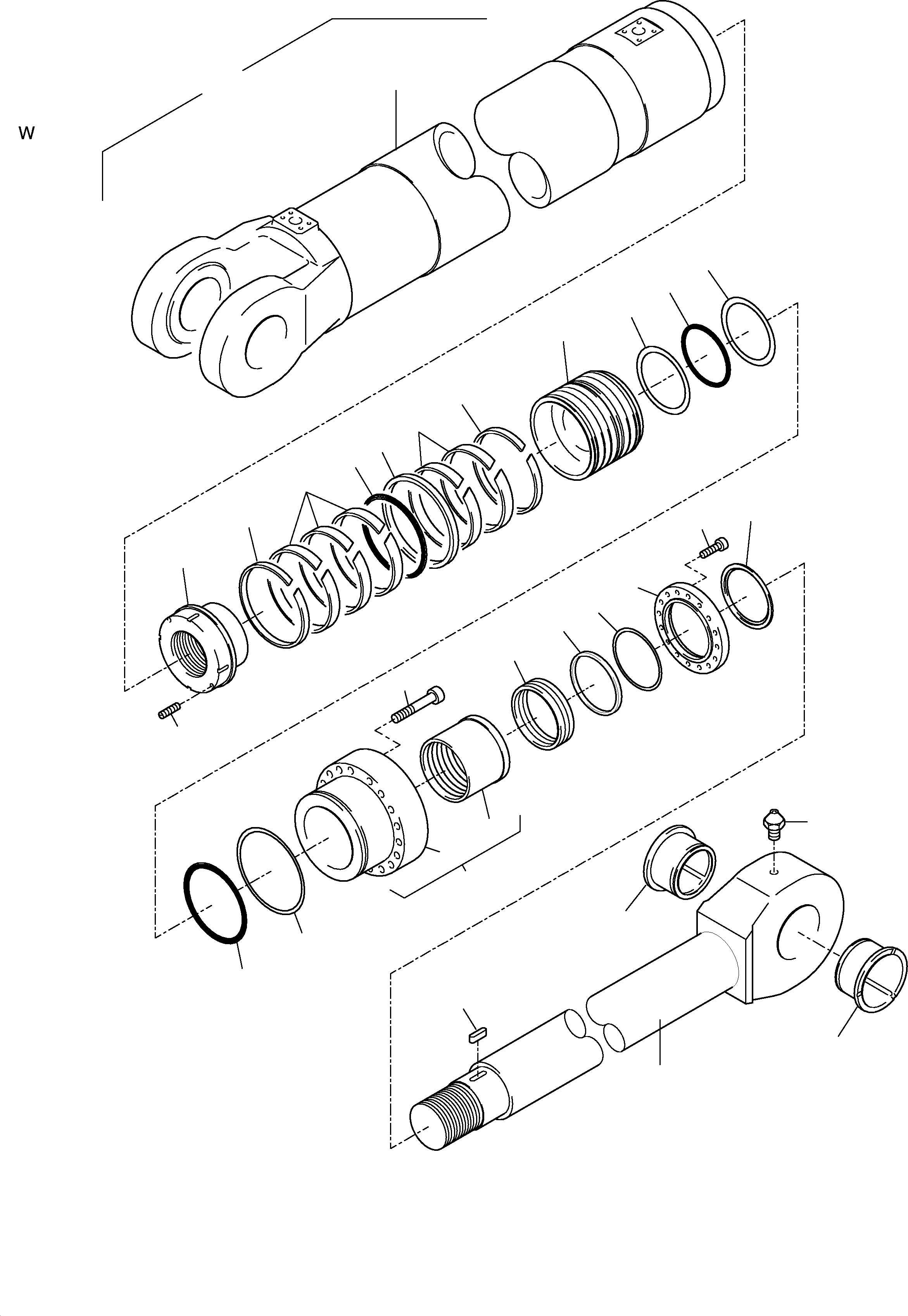 Cylinder barrel 651 075 40 KOMATSU