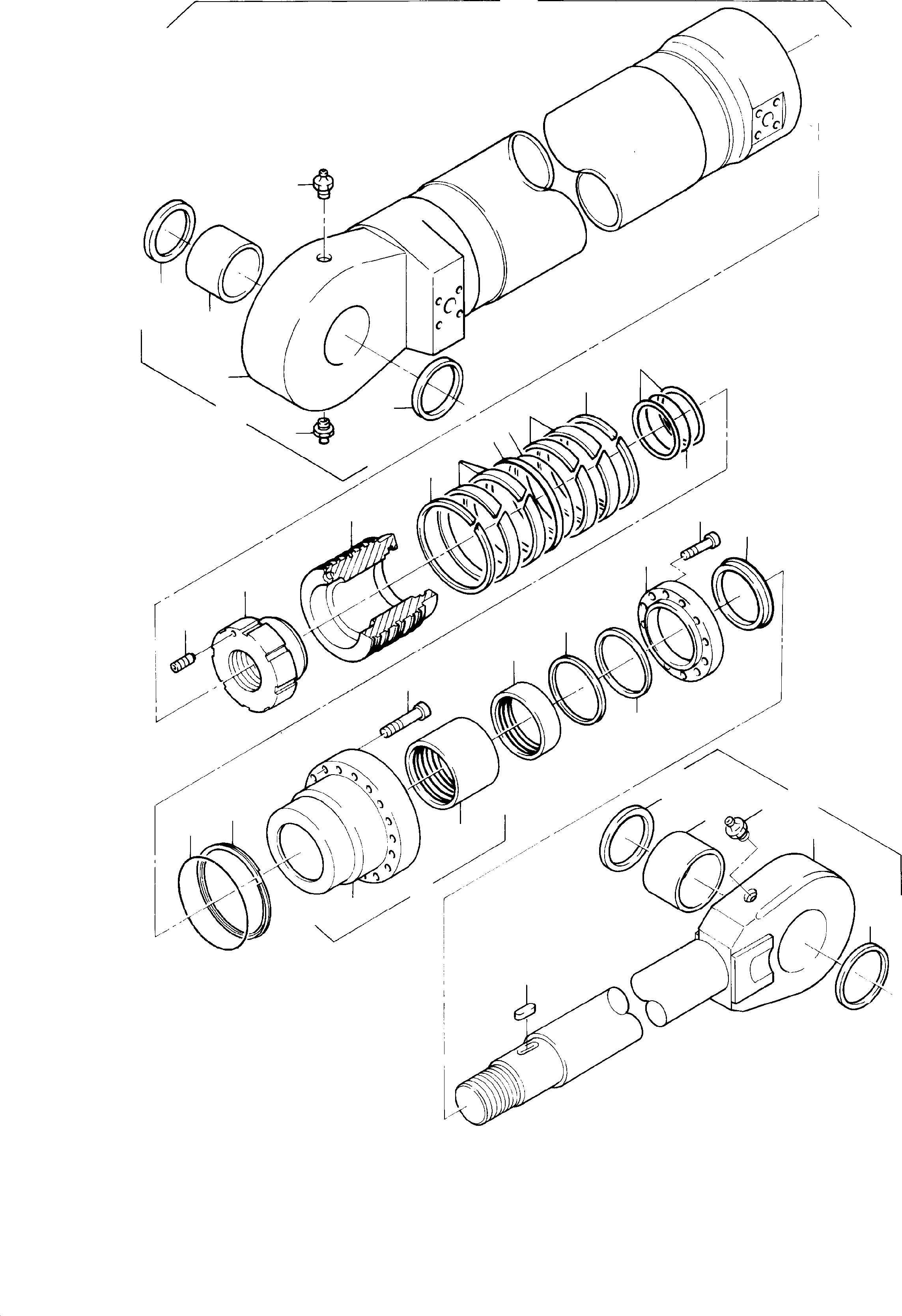 Hydraulic cylinder assy. consist. of fig-no: 02-31 650 415 40 KOMATSU