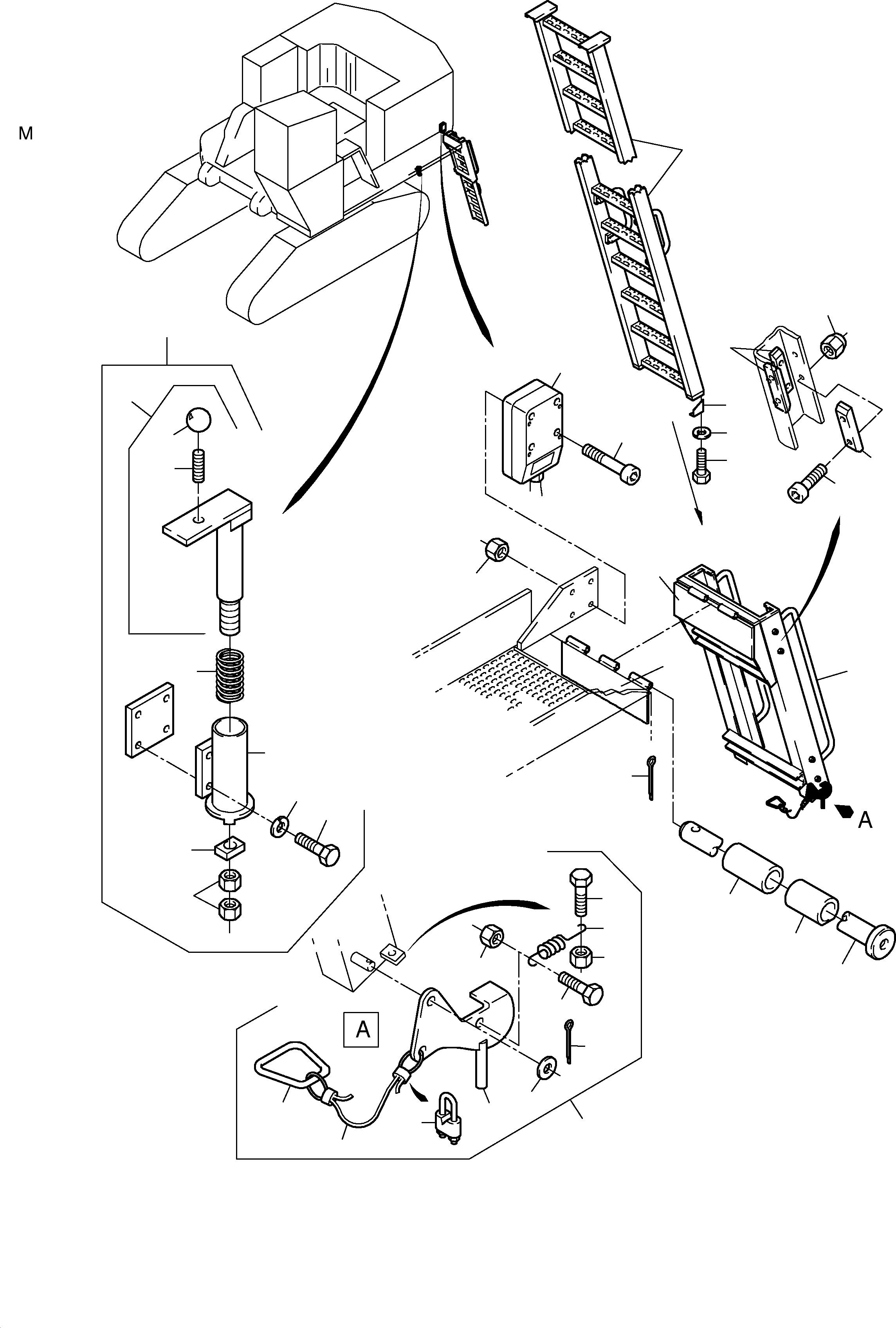 Hinge section 575 063 40 KOMATSU