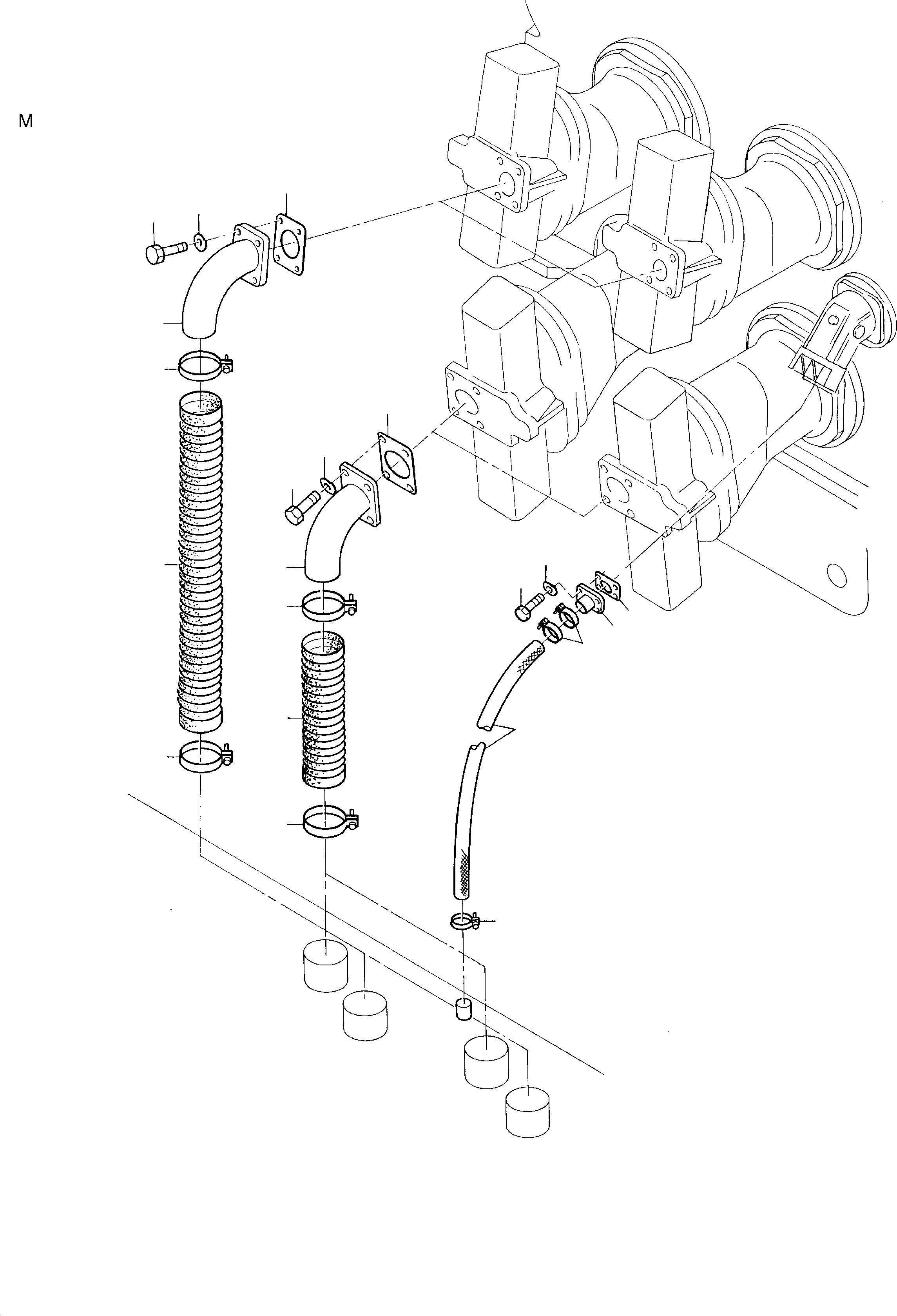 Suction hose DN 32x2500 lg. Bulk ware, state length required 655 372 40 KOMATSU