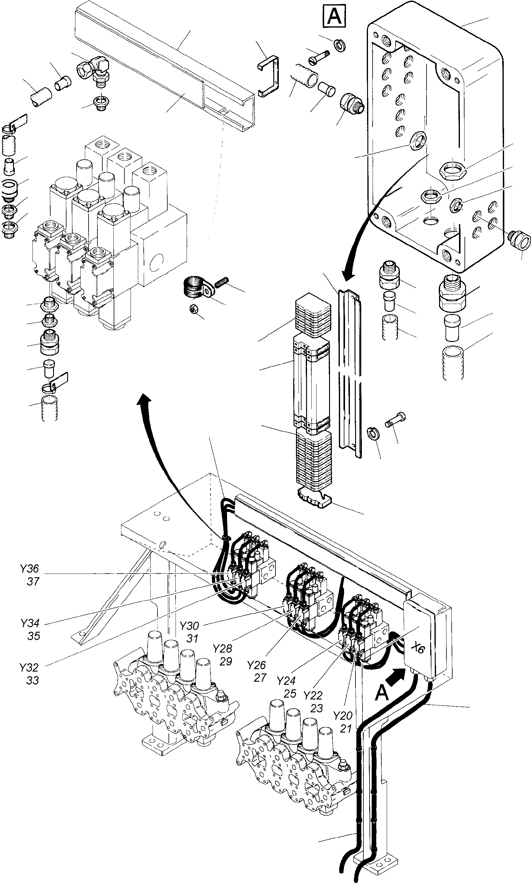 Cable (cold weather design) Bulk ware, state length required 323 412 40 KOMATSU