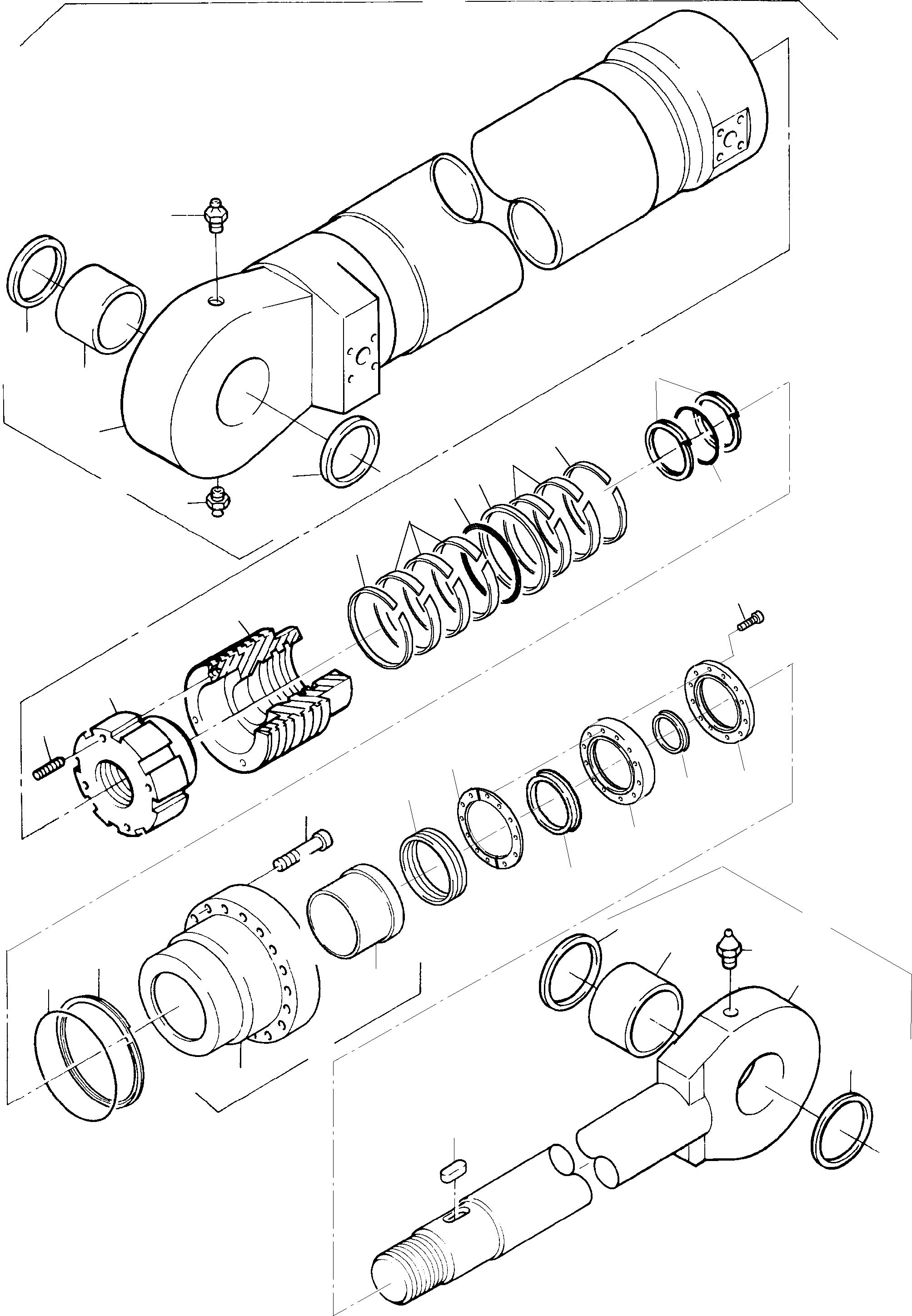 Hydraulic cylinder assy. (Cold weather design) consist. of fig-no: 02-33 430 705 40 KOMATSU