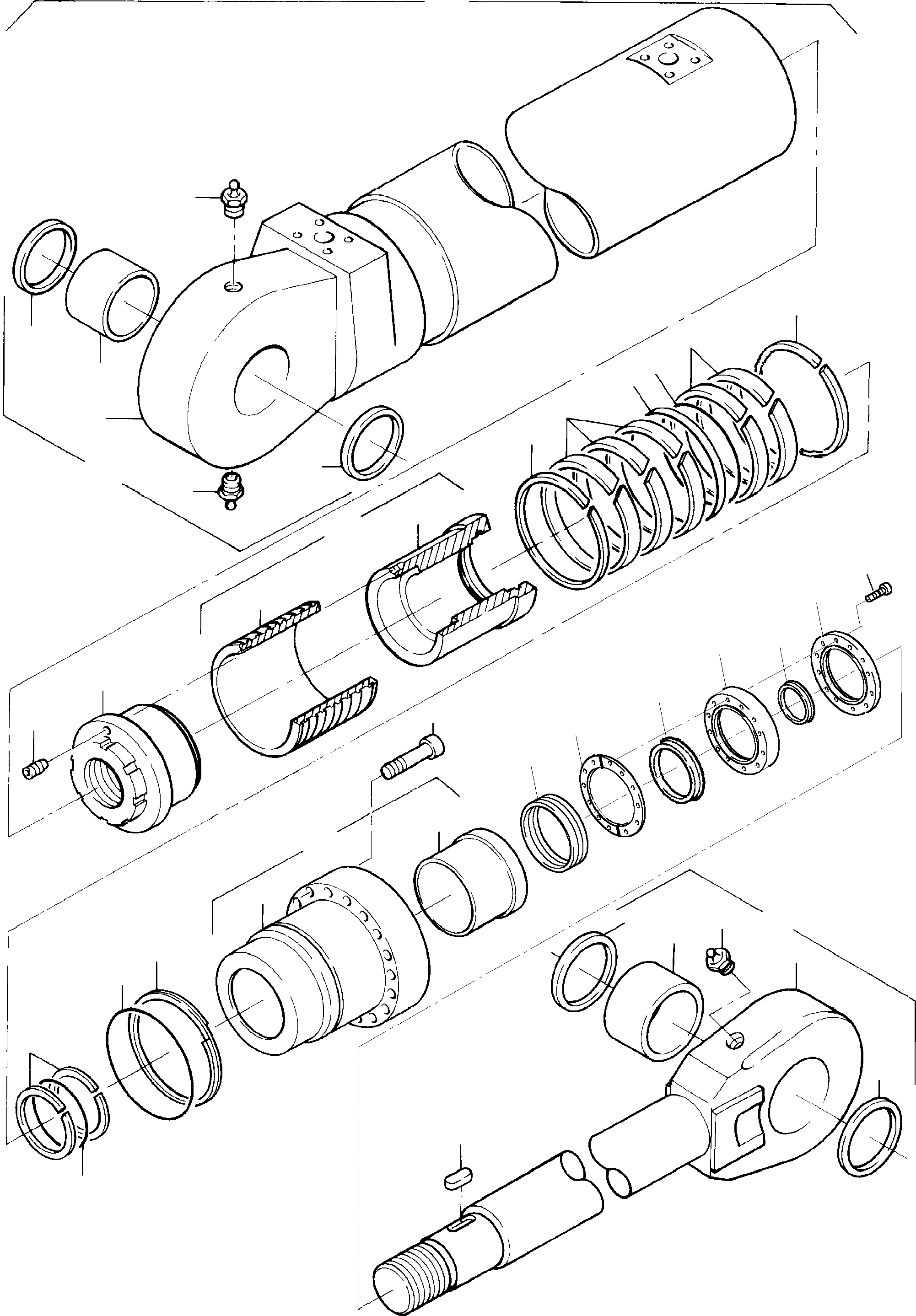 Hydraulic cylinder assy. (Standard) consist. of fig-no: 02-32 430 710 40 KOMATSU