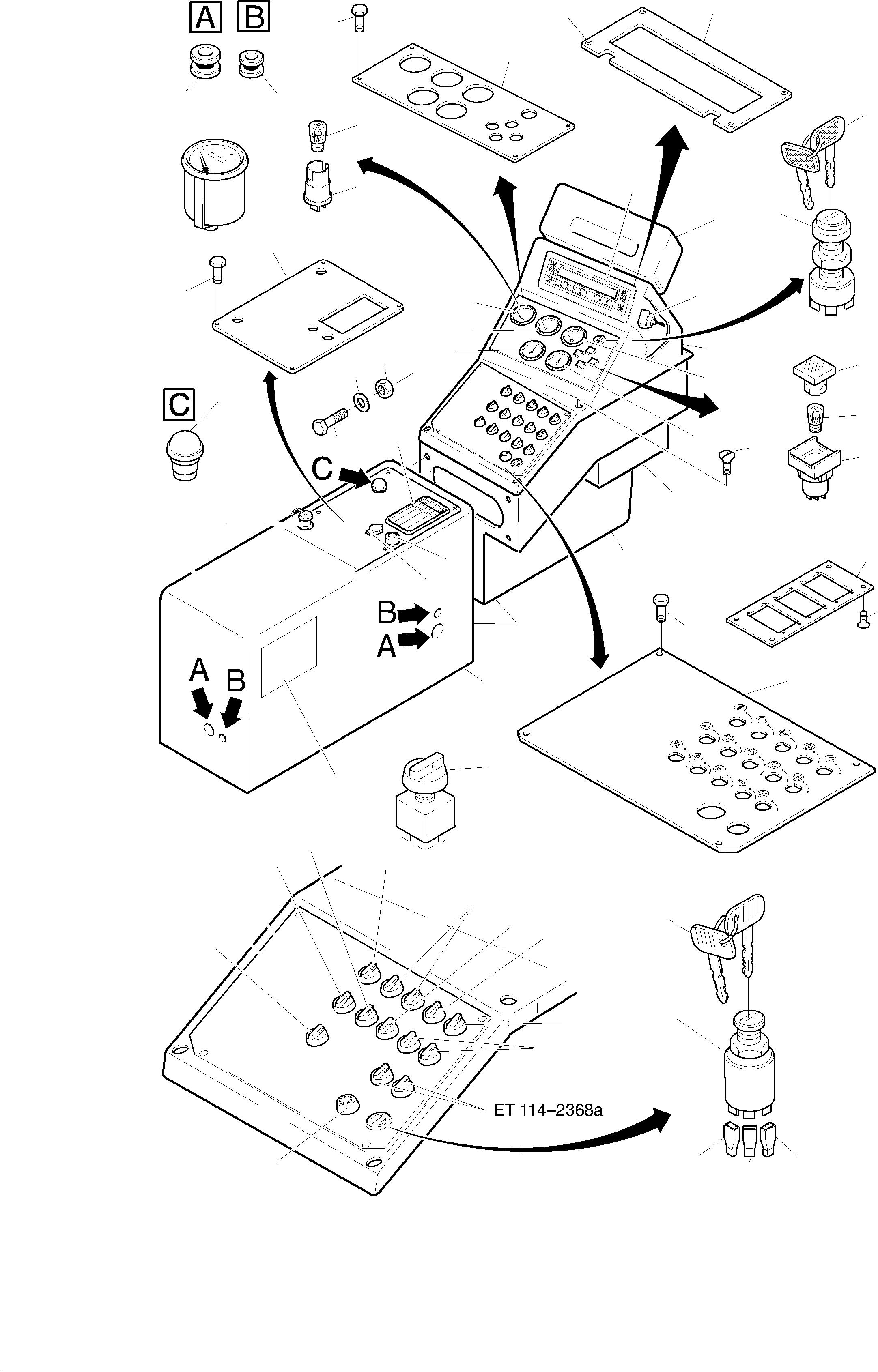 Instrumental board 883 447 40 KOMATSU