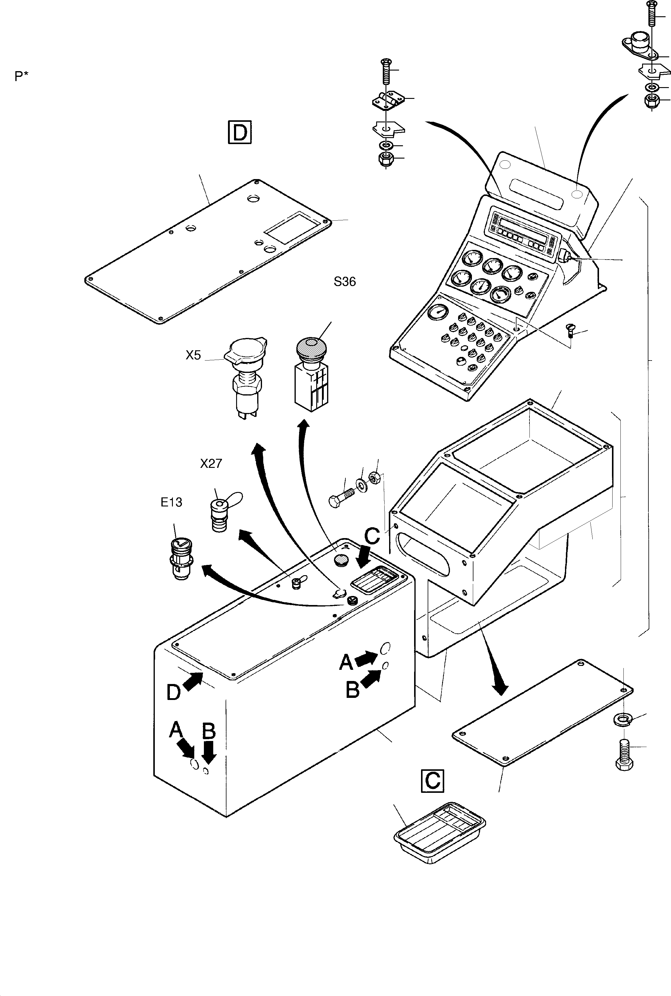 Display english, Cu-engine 891 009 40 KOMATSU