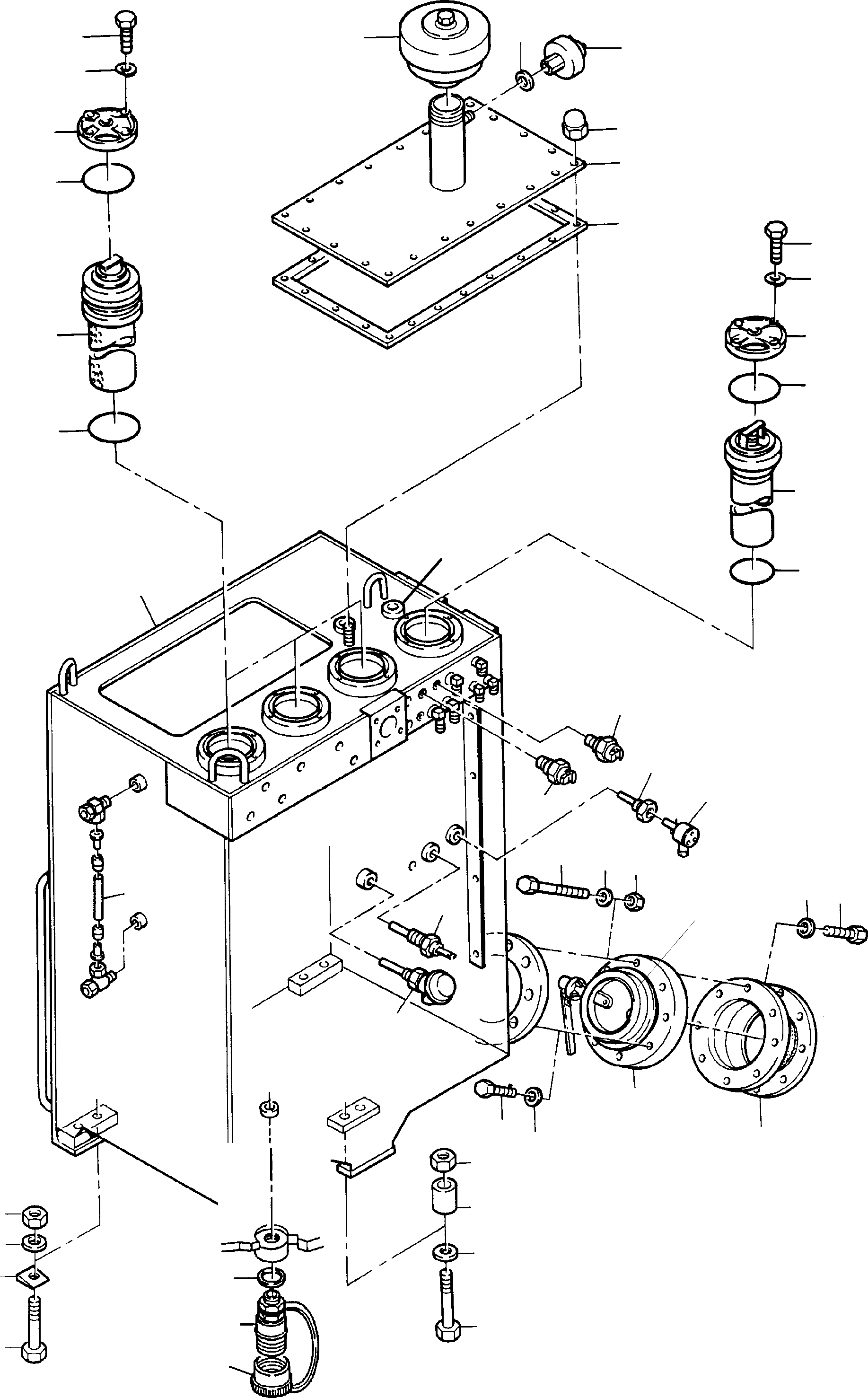Oil tank w/o mounting parts 489 075 40 KOMATSU