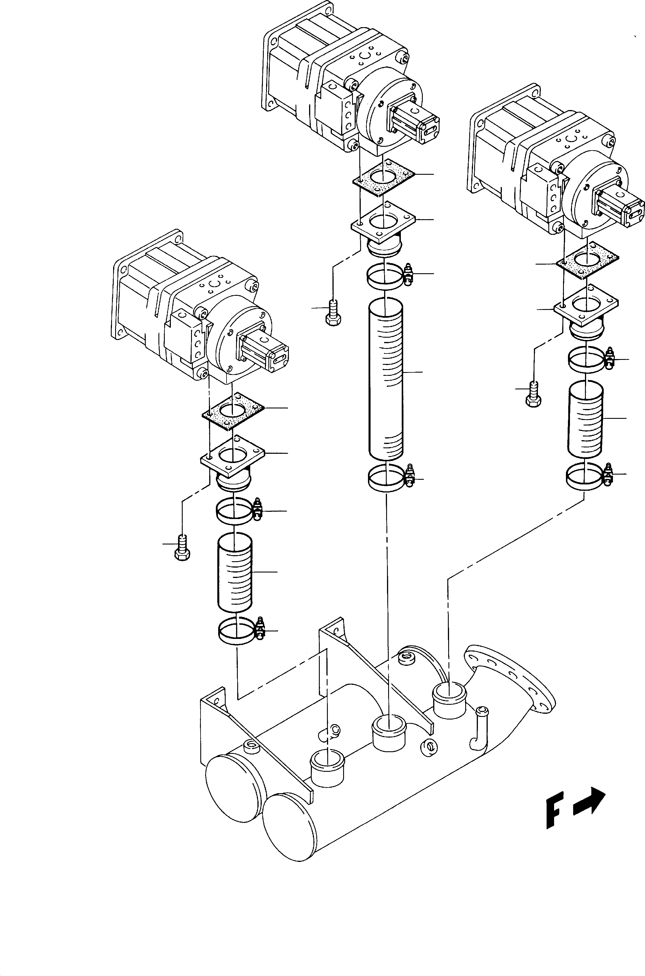 Hose connection Diesel engine 396 355 40 KOMATSU
