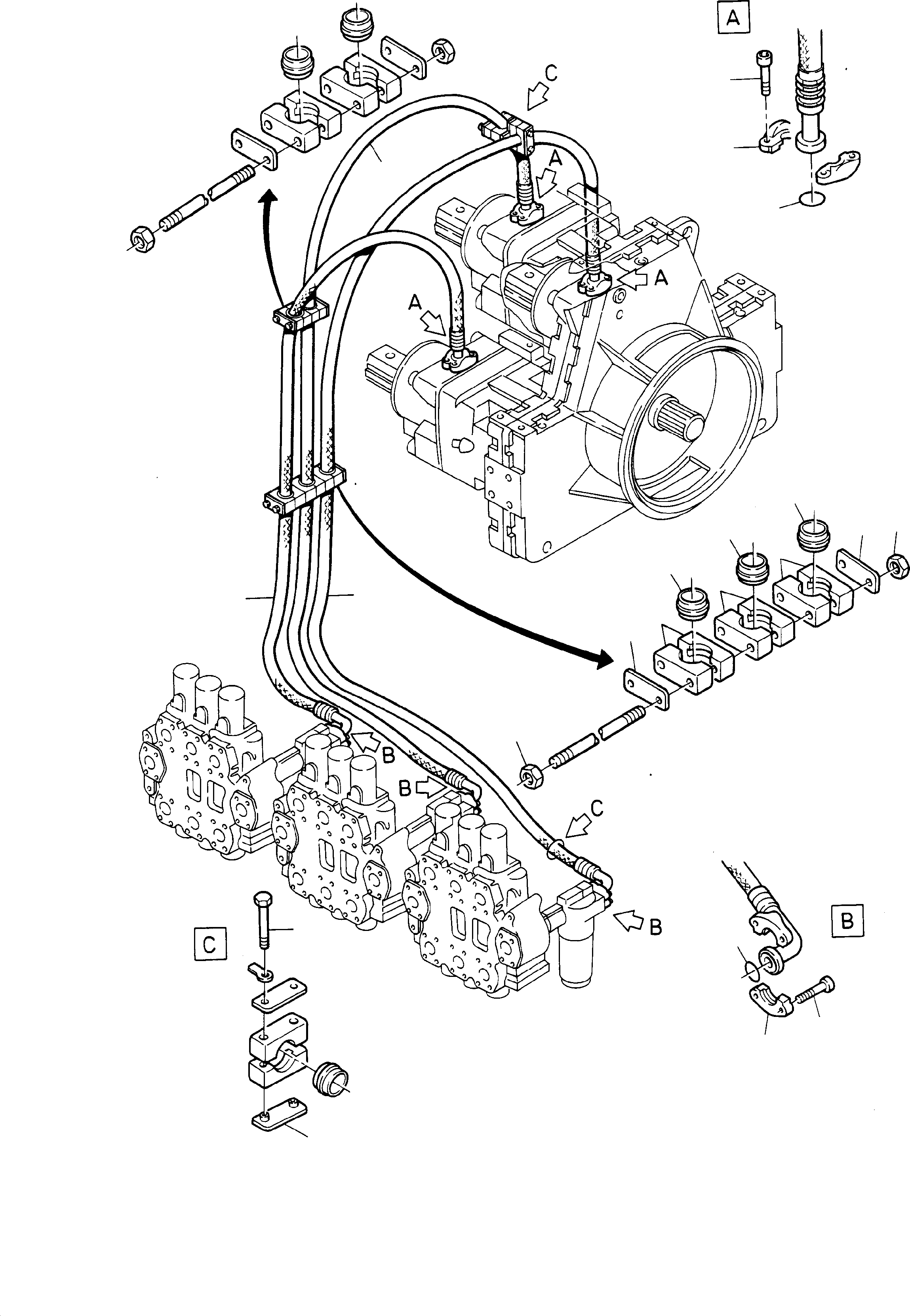 Hose assy. NW 32x4300 515 955 40 KOMATSU