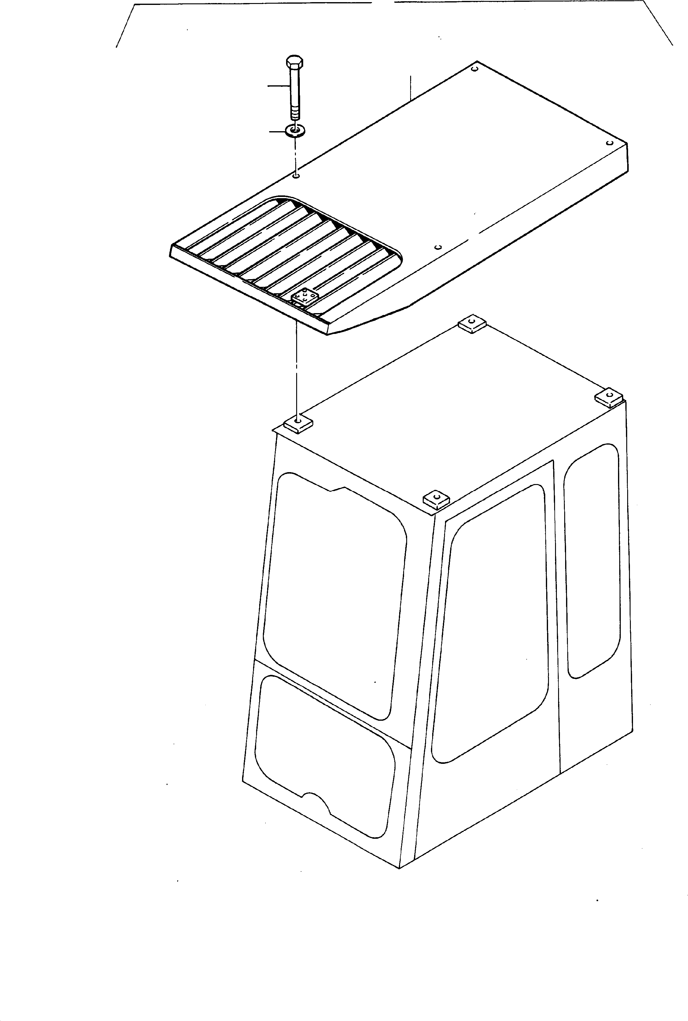 Protection roof consist. of fig-nos: 02-04 538 073 40 KOMATSU