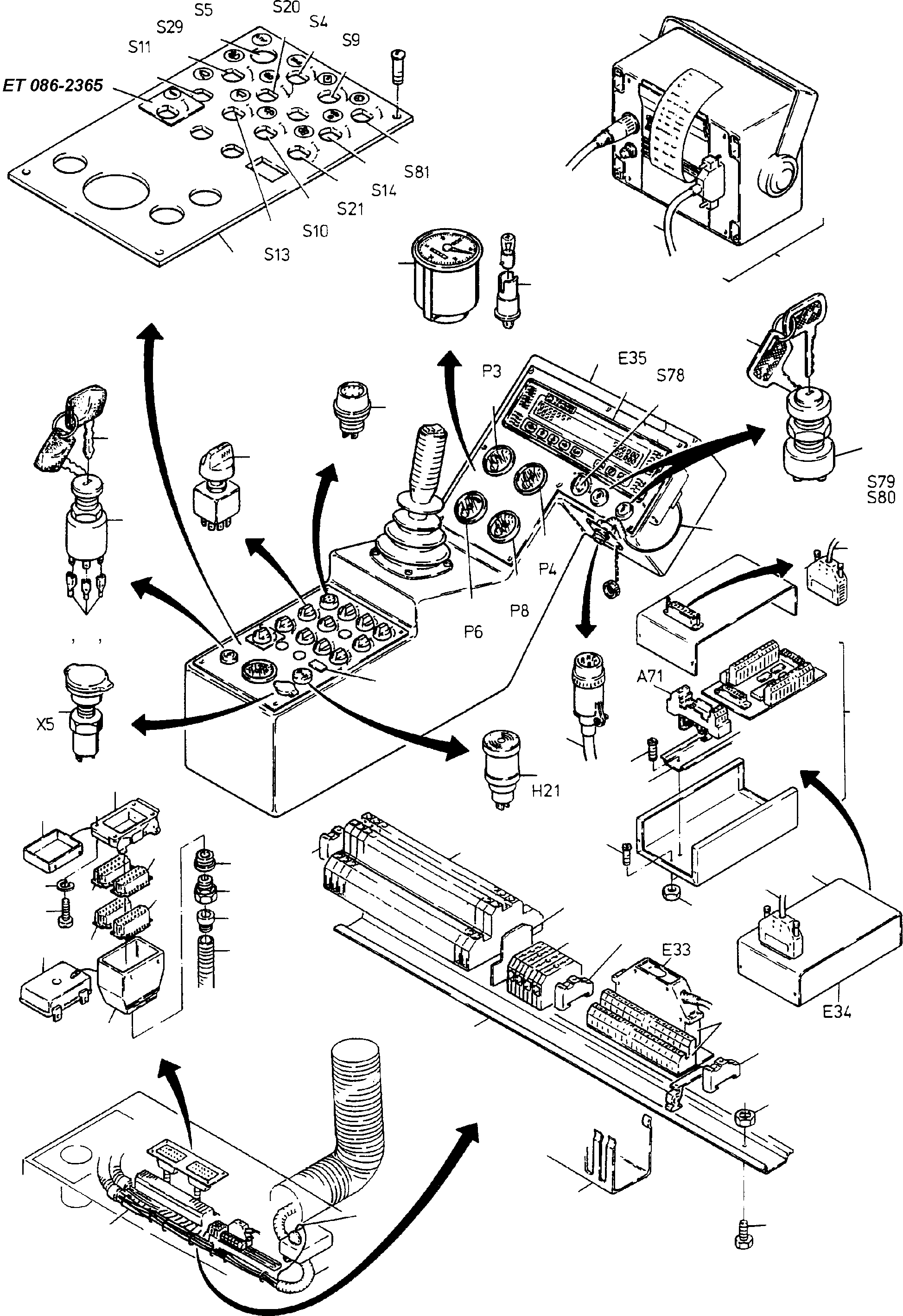 Key switch 515 337 40 KOMATSU