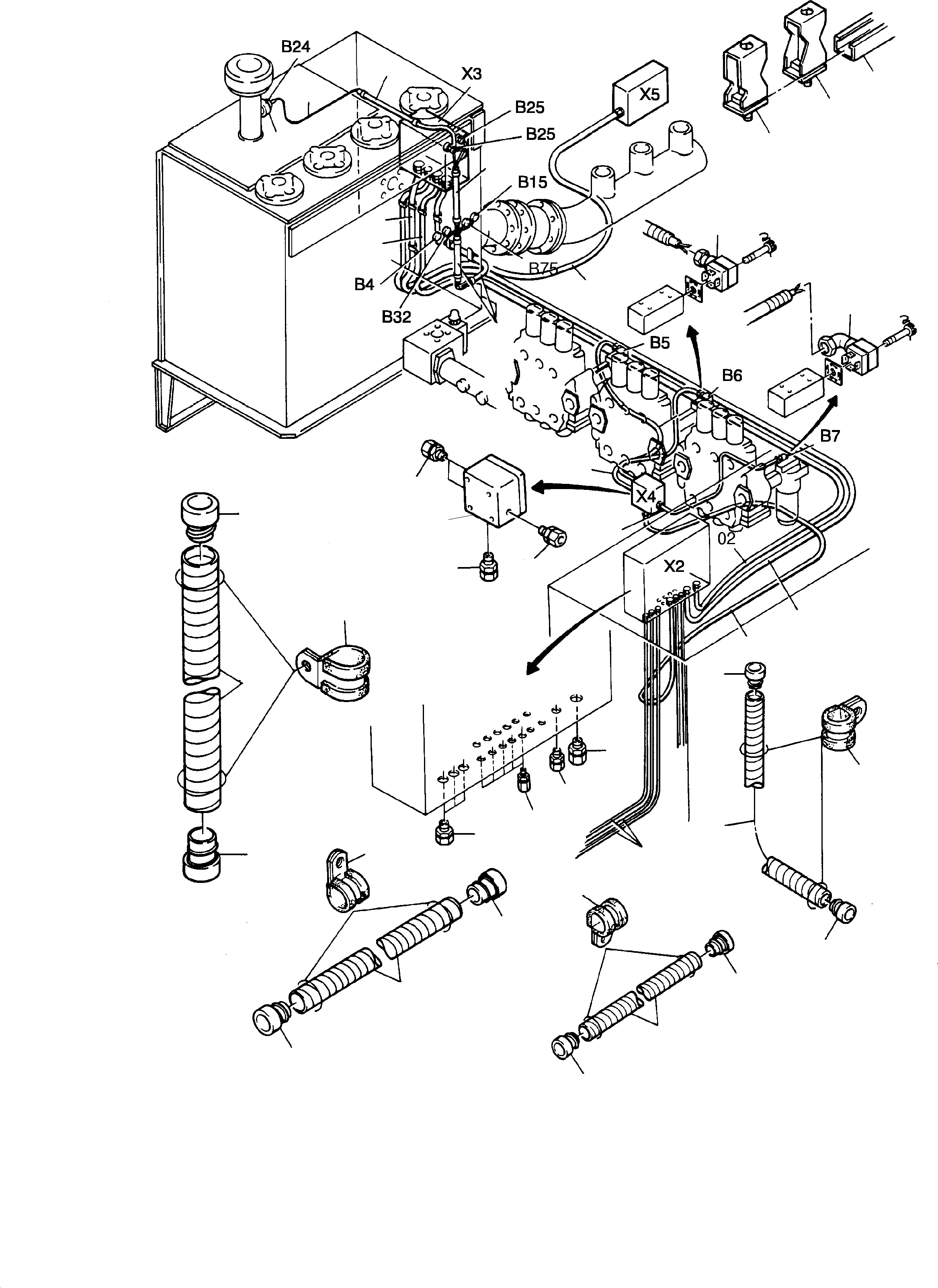 Cable protection hose PG 29 (fire safe) Bulk ware, state length required 604 515 40 KOMATSU