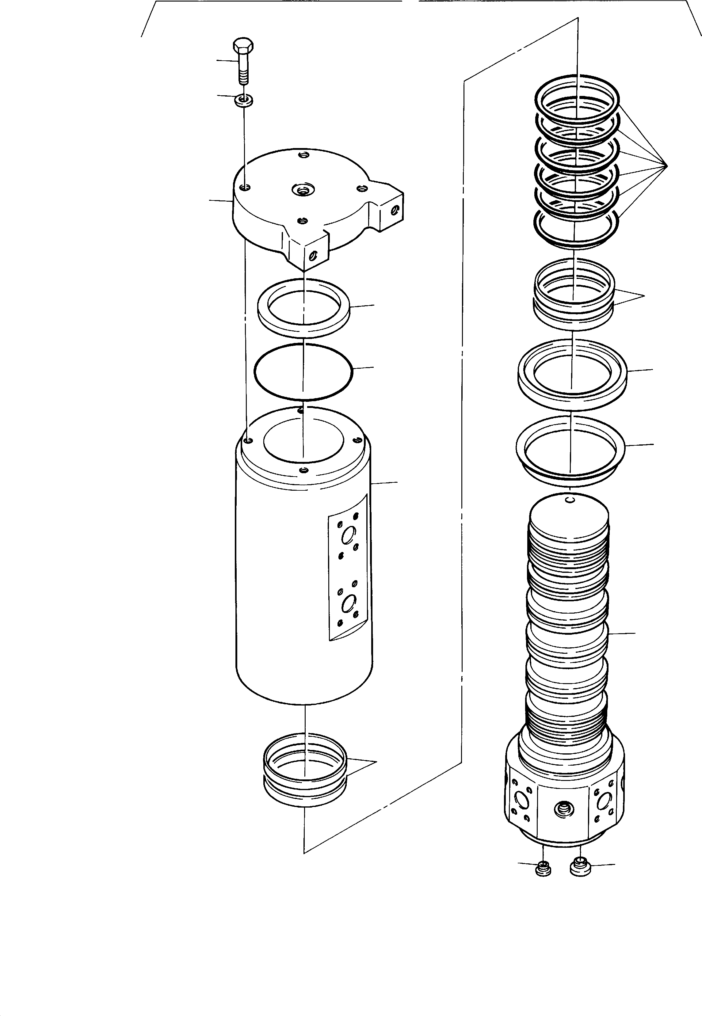 Rotary joint assy. 508 700 40 KOMATSU