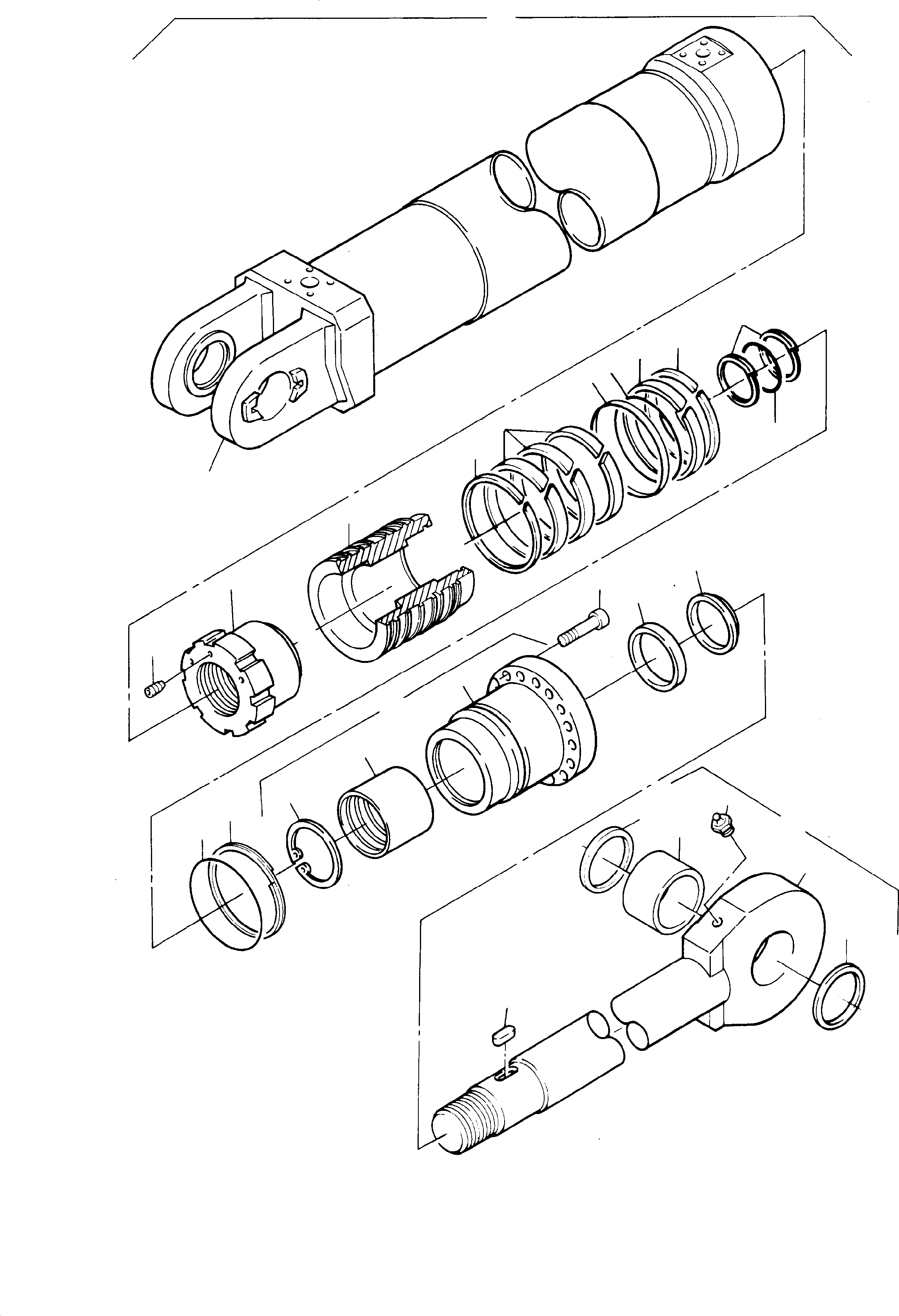 Комплект уплотнений - piston rod consist. of fig-nos: 08,09,17,18 696 463 73 KOMATSU