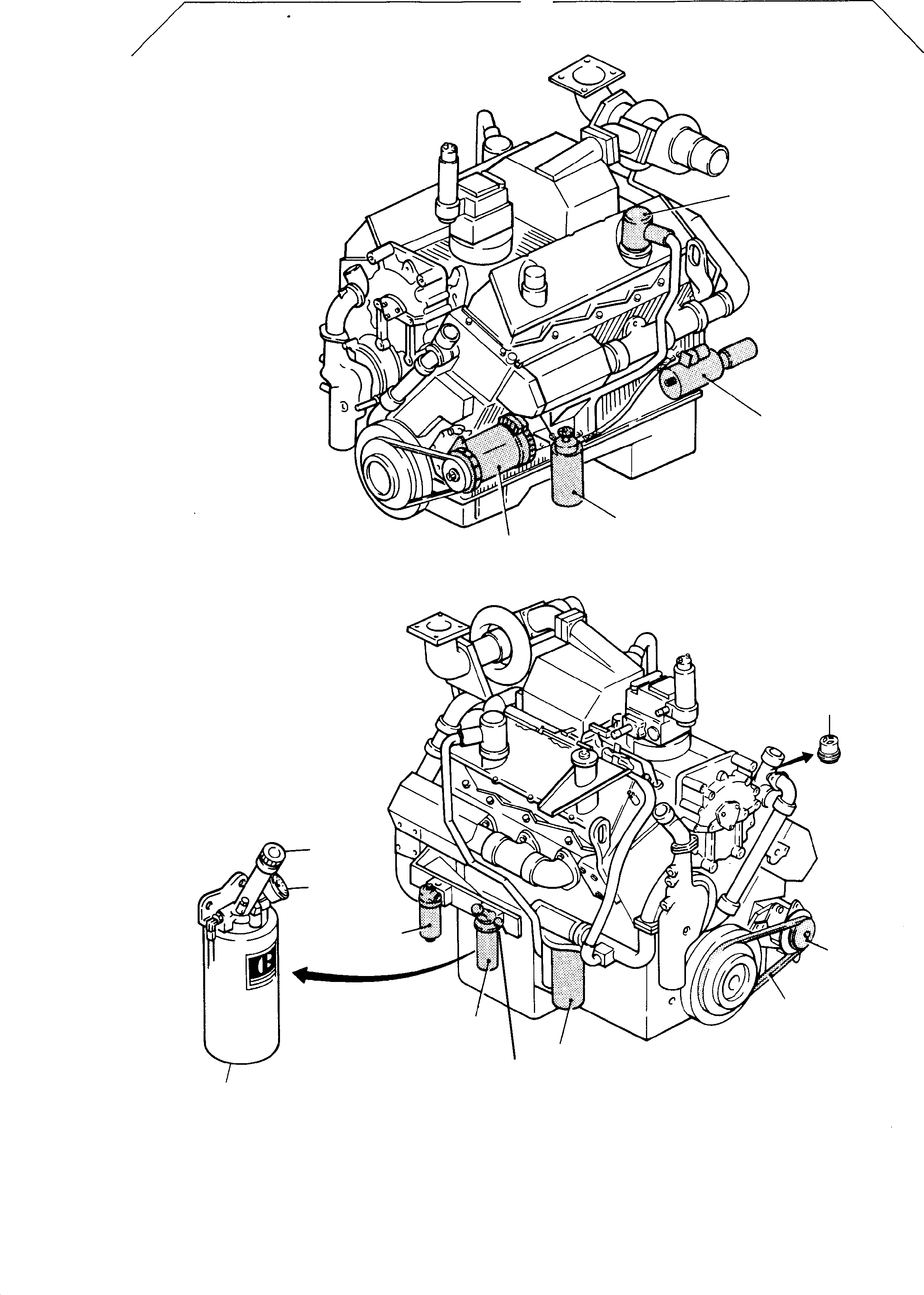 Water filter - prechange (4 DCA-compound) Diesel engine 692 338 KOMATSU