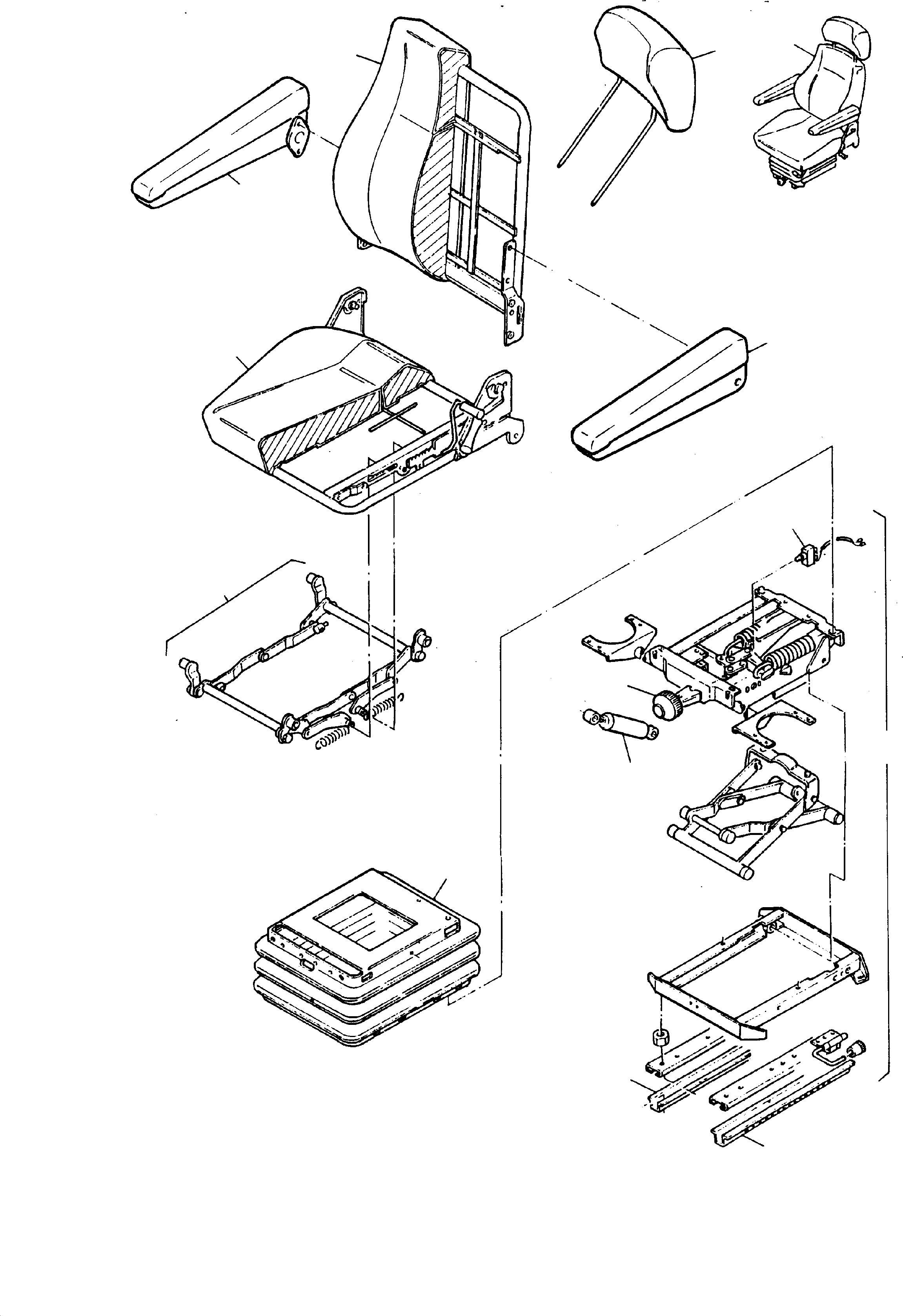 Arm rest, l.h. 698 771 73 KOMATSU