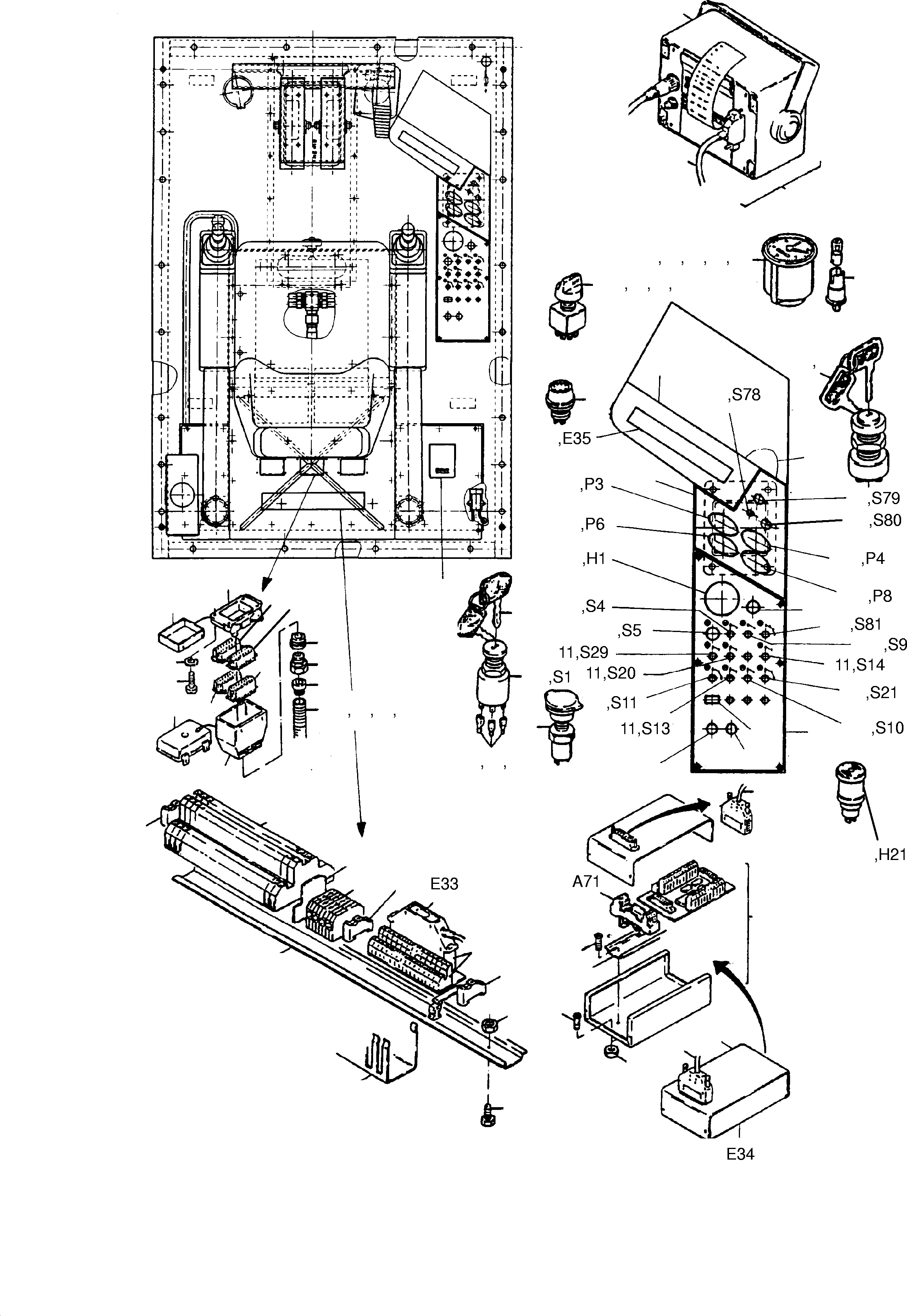 Instrumental board 607 409 40 KOMATSU