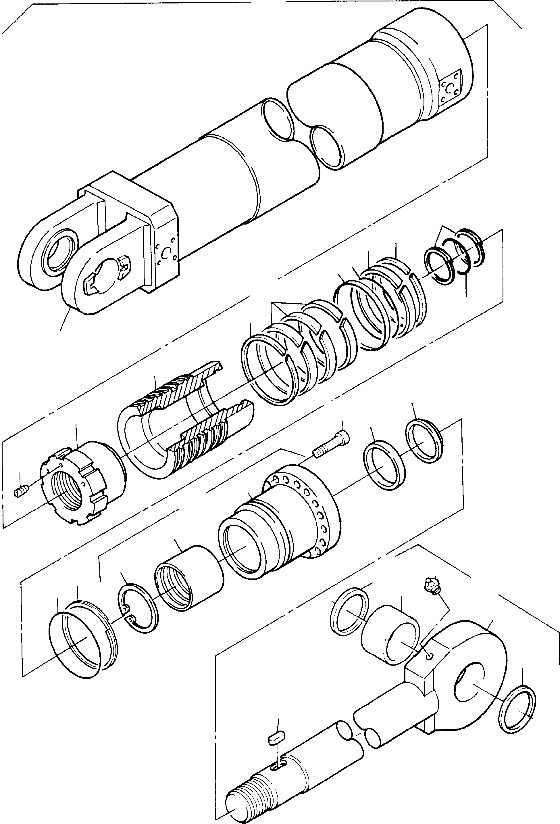 Piston rod assy. consist. of fig-nos: 03,07,14,19,22 764 898 73 KOMATSU