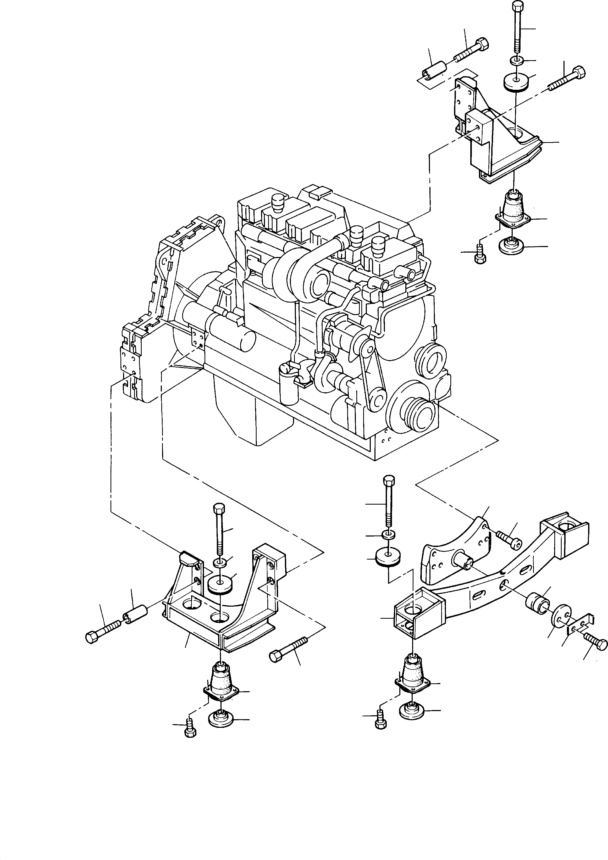 Engine suspension 623 760 40 KOMATSU