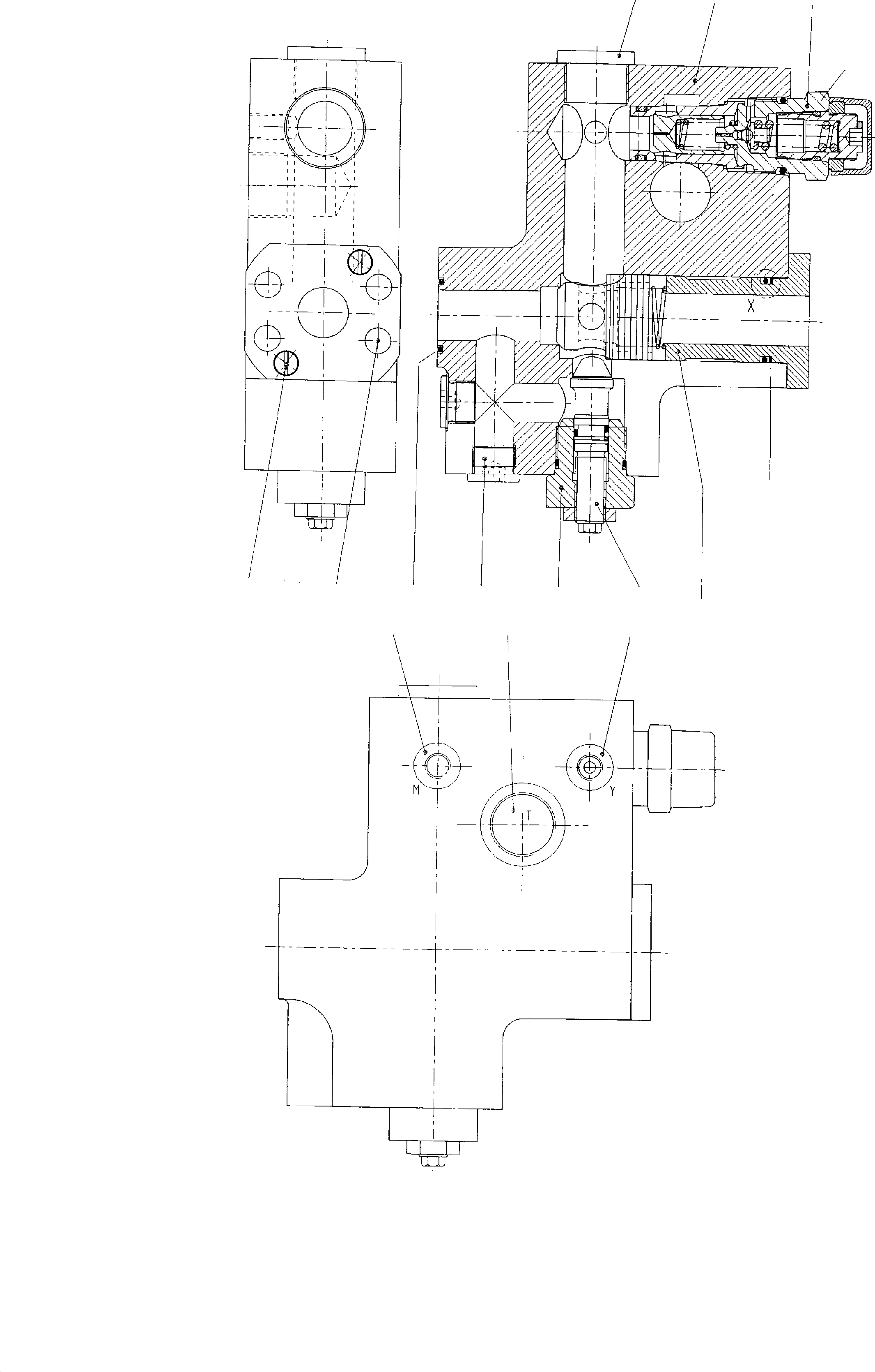Pressure relief- and non-return valve 550 628 40 KOMATSU