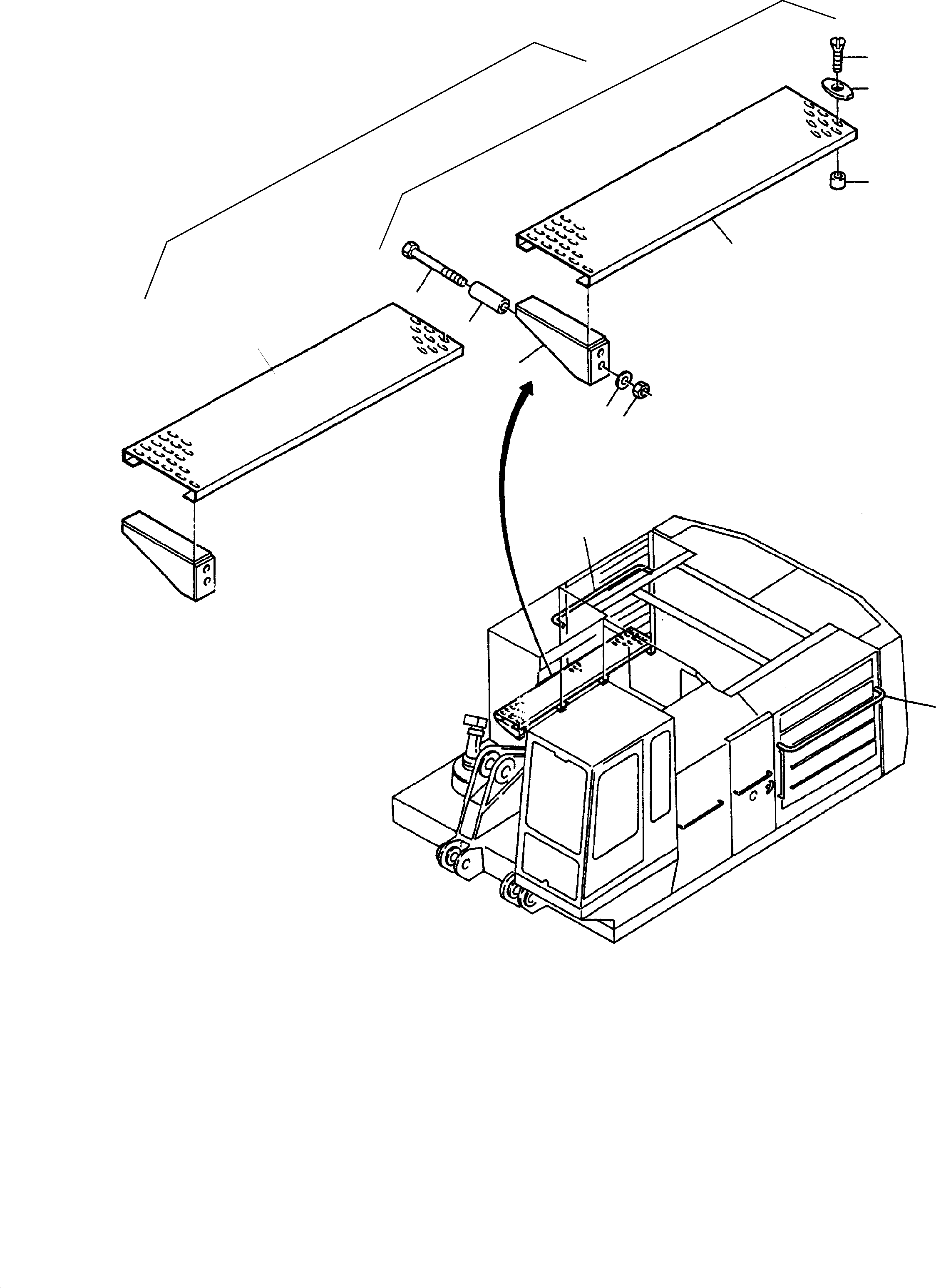 Catwalks 420 r.h. fig-nos. 01 and 20 650 850 40 KOMATSU