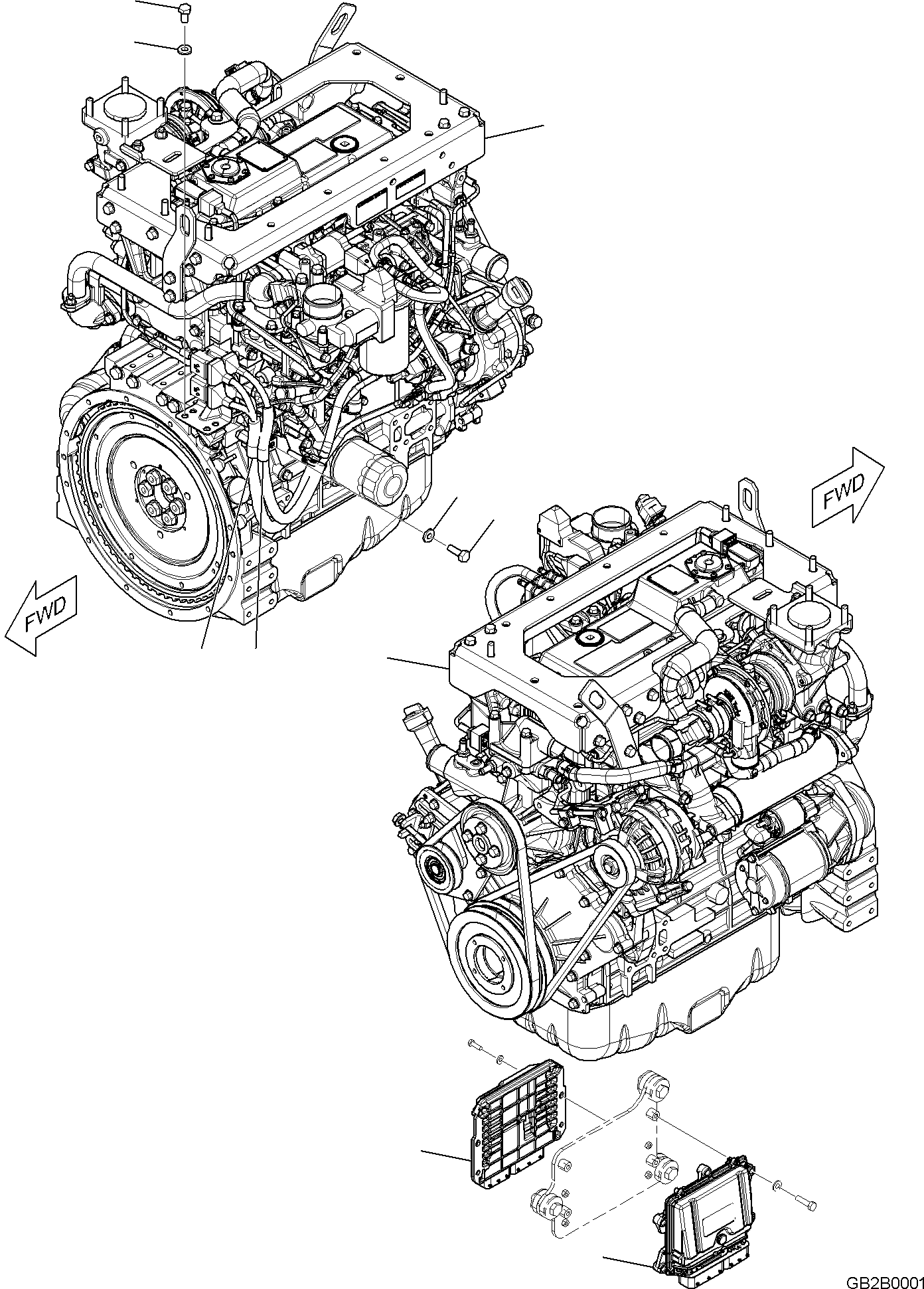 ENGINE, ASSEMBLY (42W-01-55110) KOMATSU