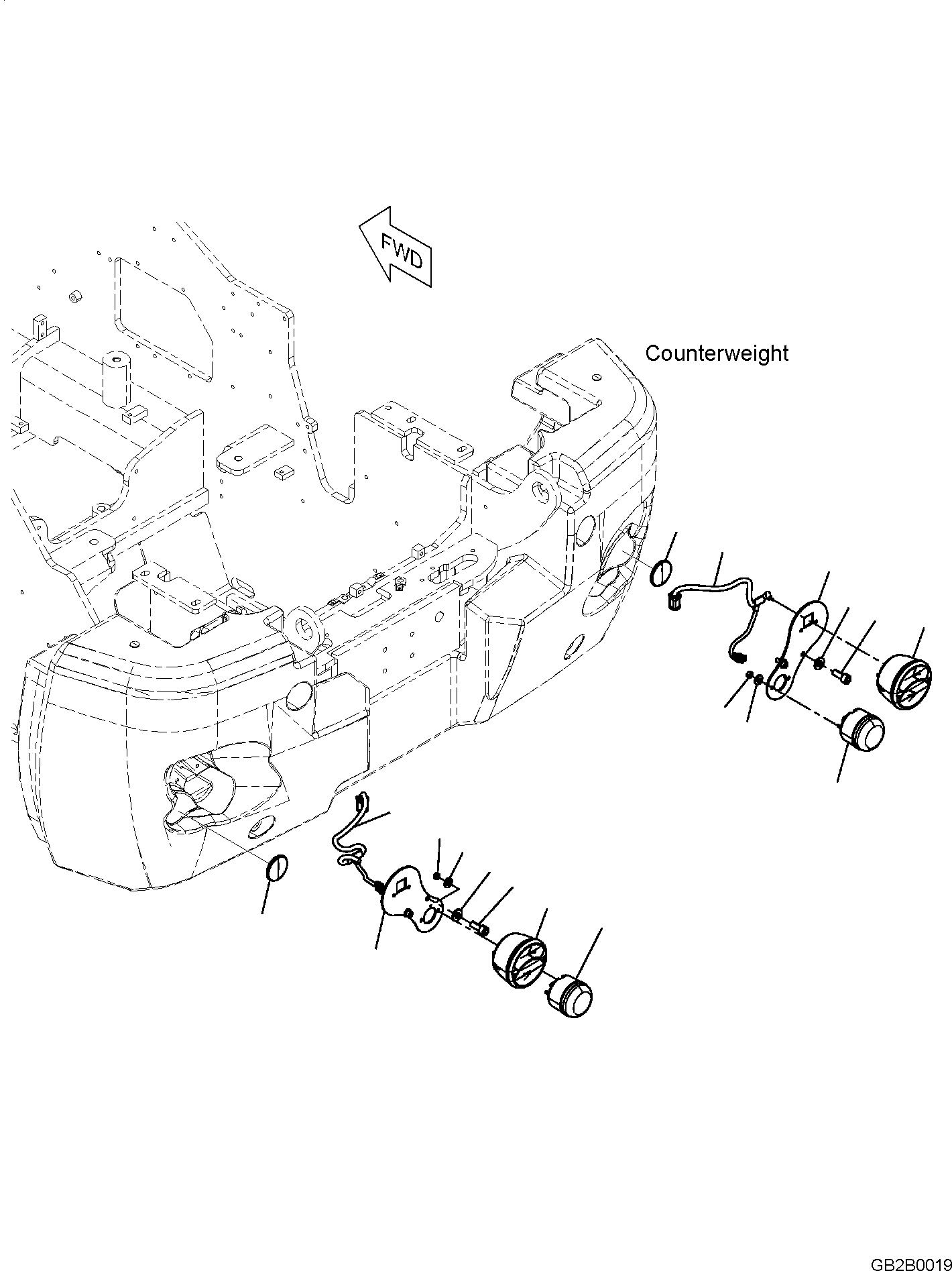 Фонарь 42W-06-43240 KOMATSU