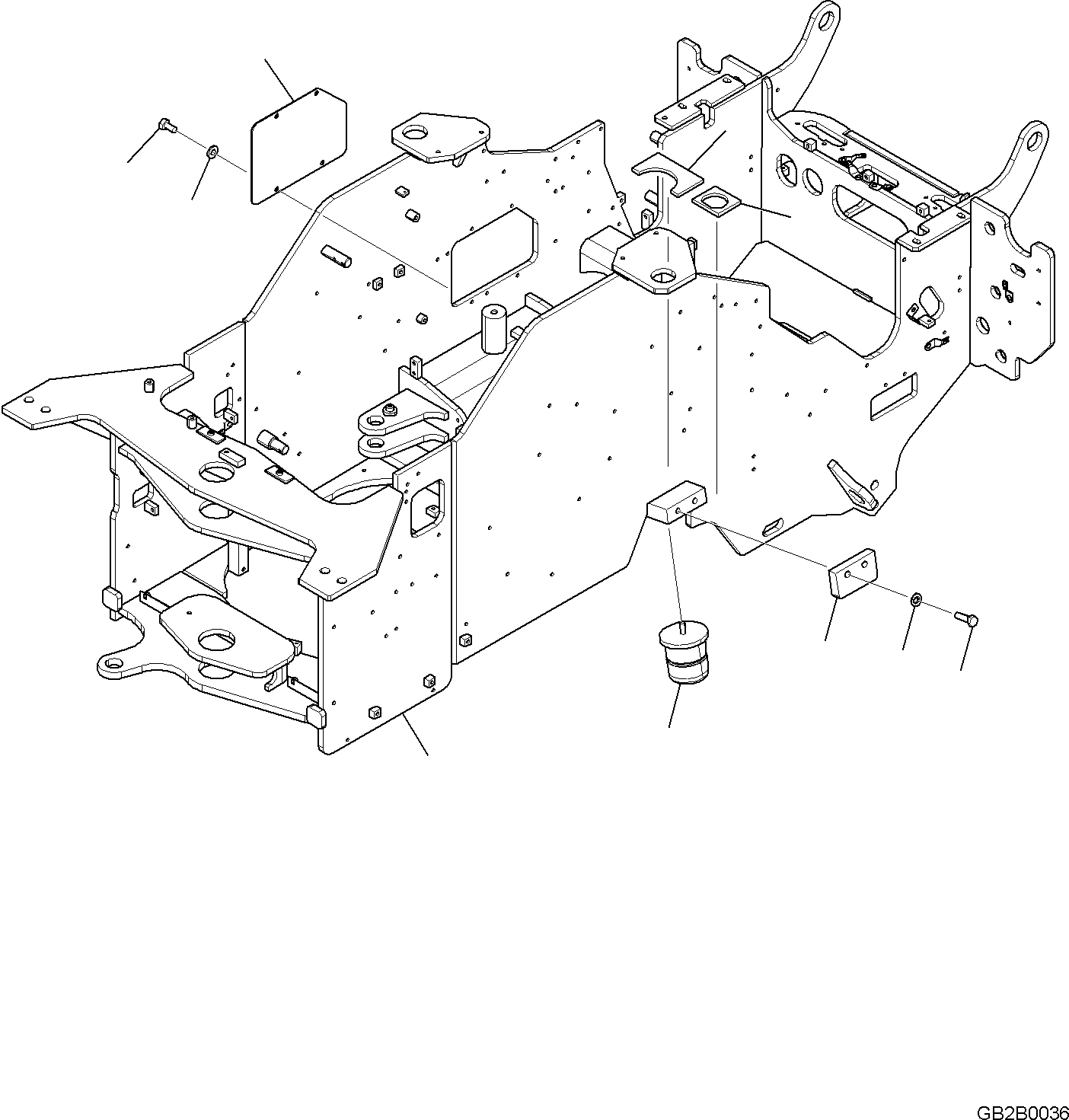 Задняя рама 42W-46-52103 KOMATSU