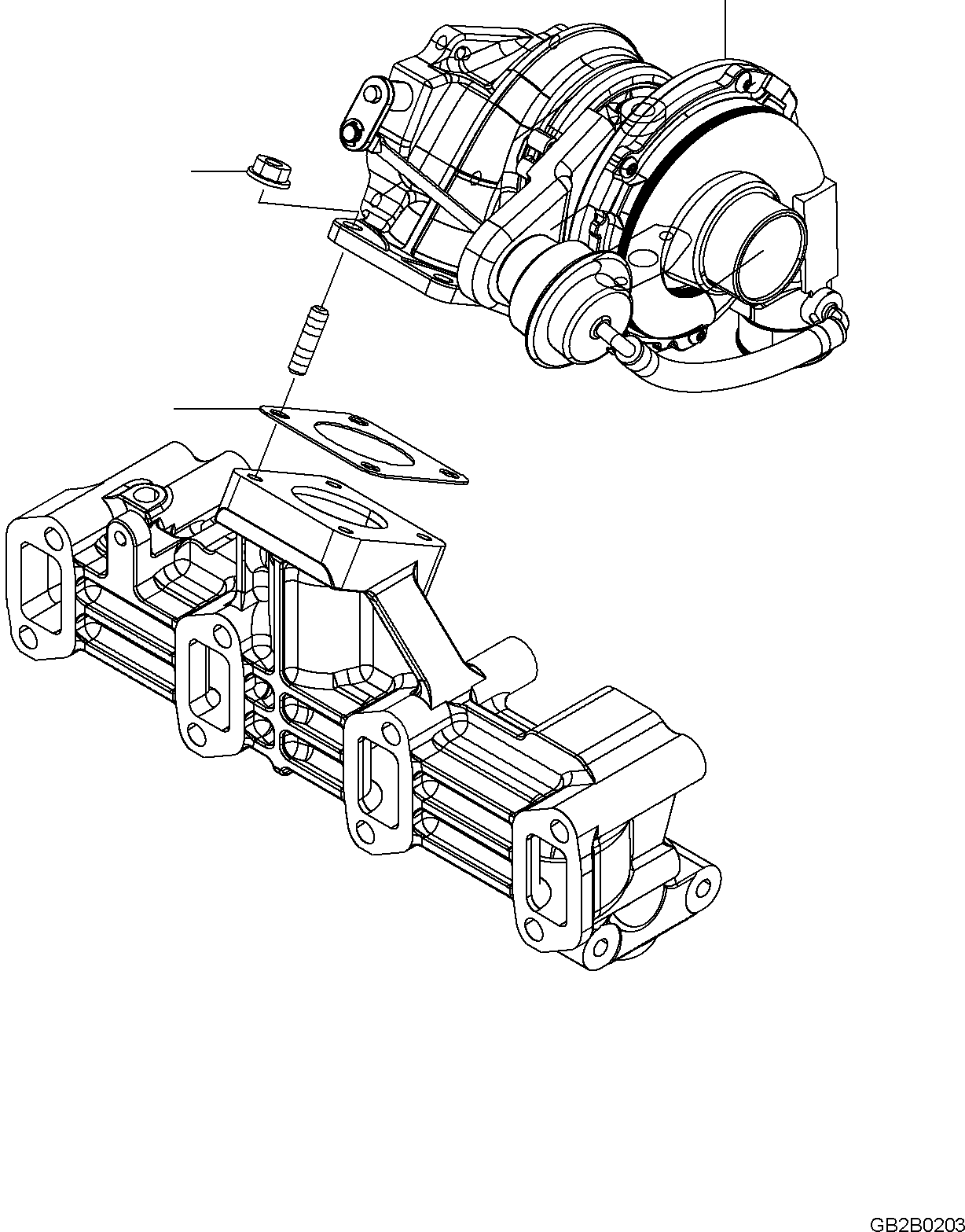 TURBOCHARGER ASSEMBLY YM129978-18022 KOMATSU