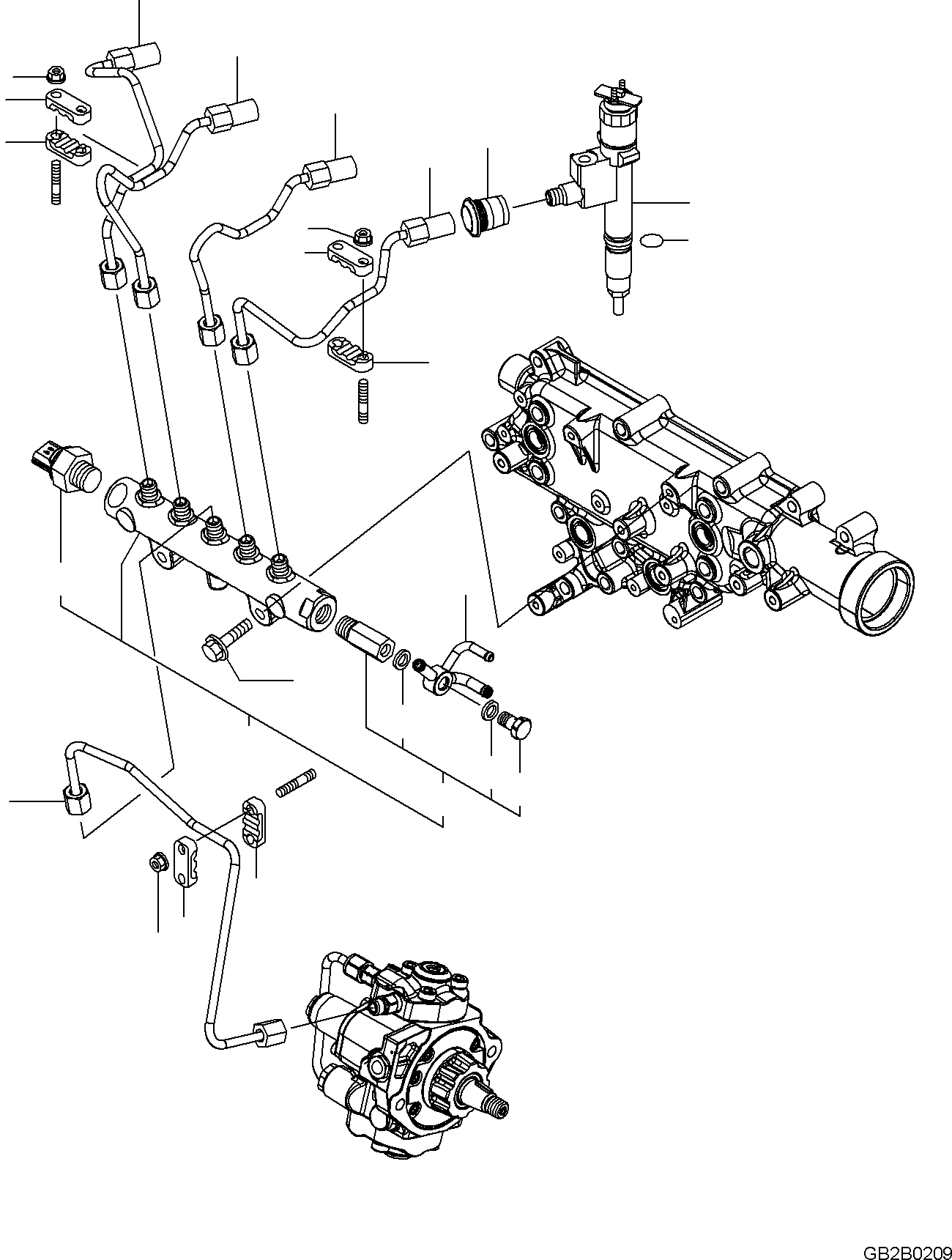 Форсунка YM129F01-53050 KOMATSU