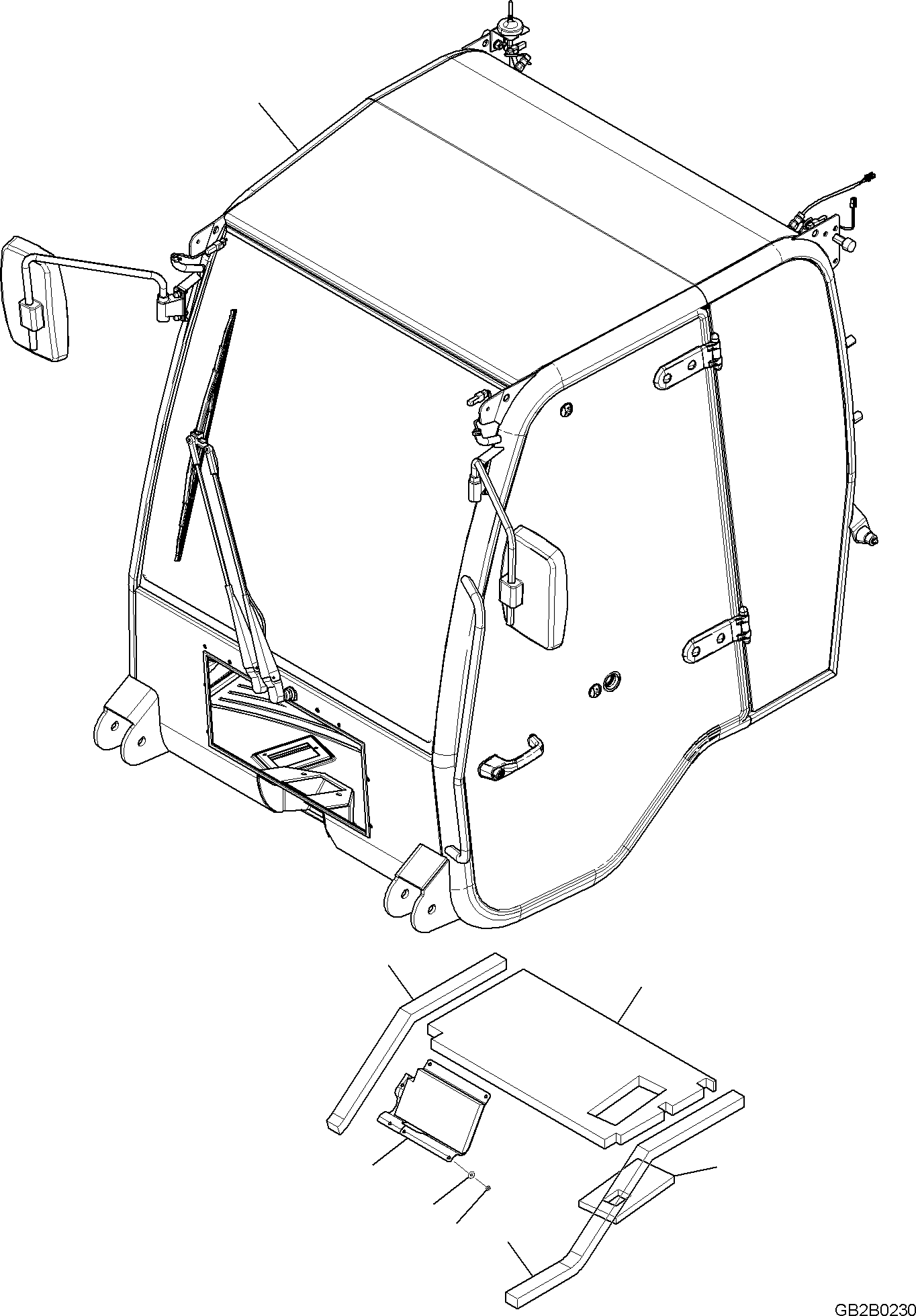 ROPS CABIN, ASSEMBLY (42W-56-51101) KOMATSU