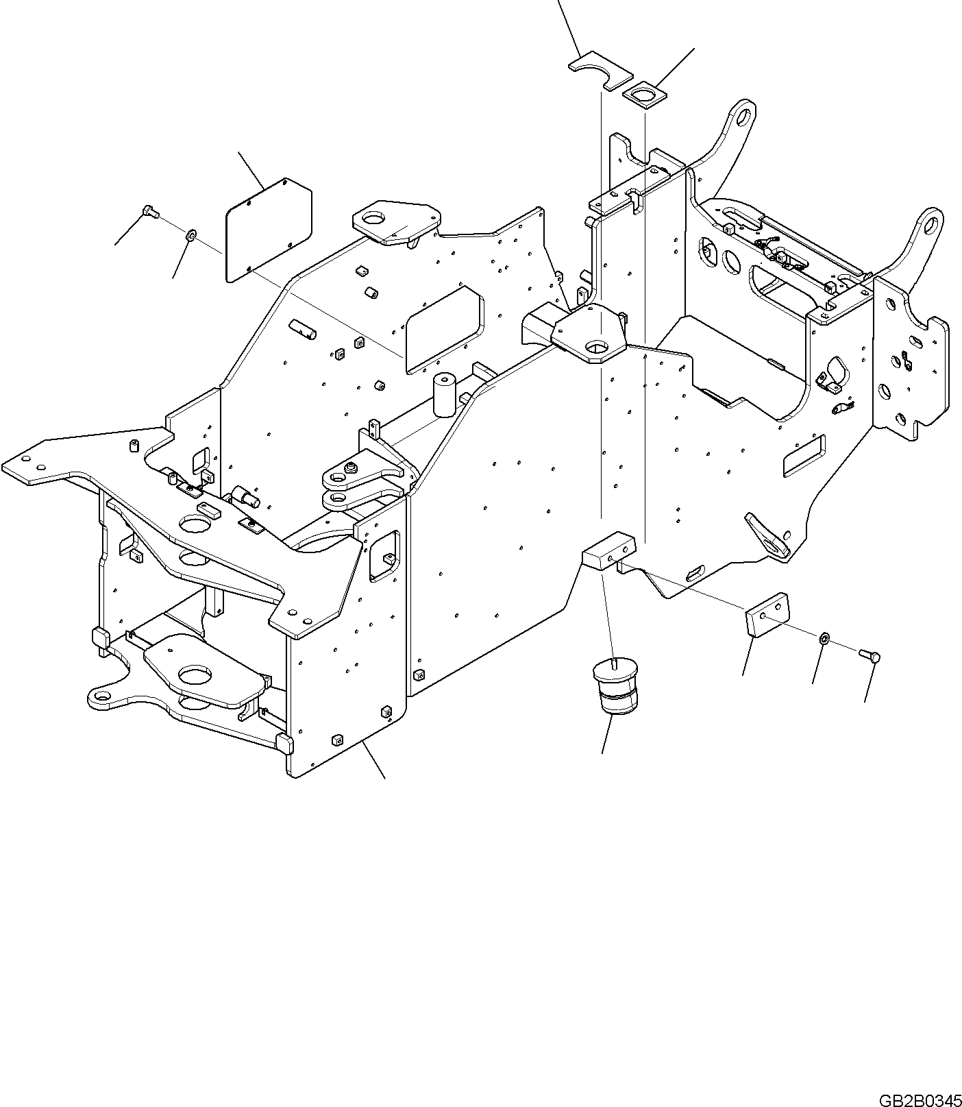 Задняя рама 42W-46-52501 KOMATSU