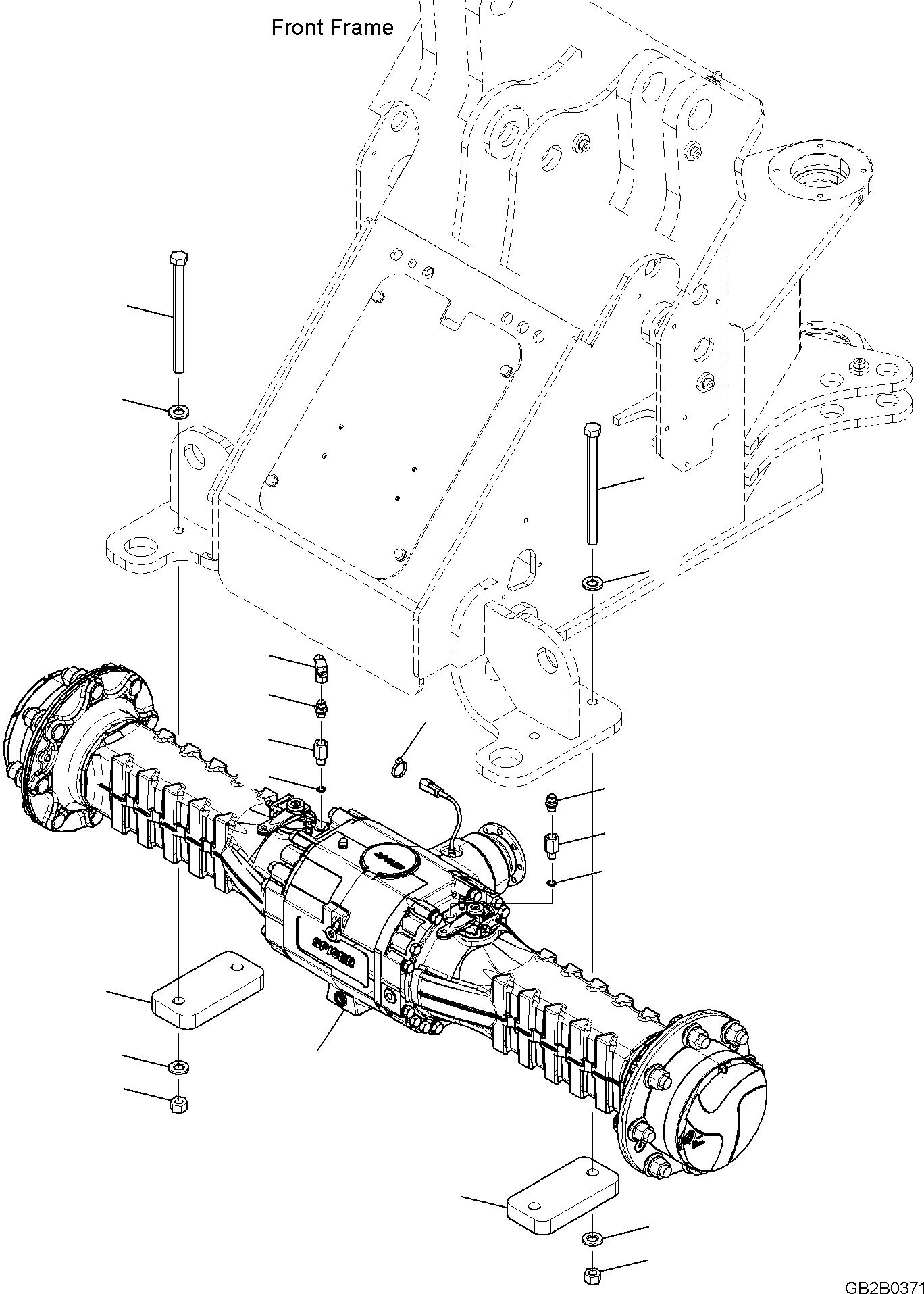 FRONT AXLE, ASSEMBLY (42U-22-51010) KOMATSU