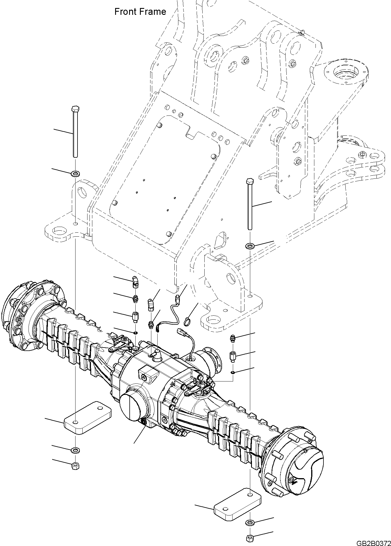 FRONT AXLE, ASSEMBLY (42U-22-51020) KOMATSU