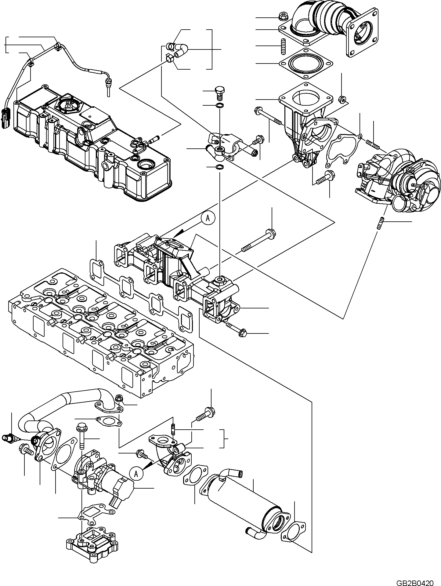 COOLER, EGR YM129E00-13400 KOMATSU