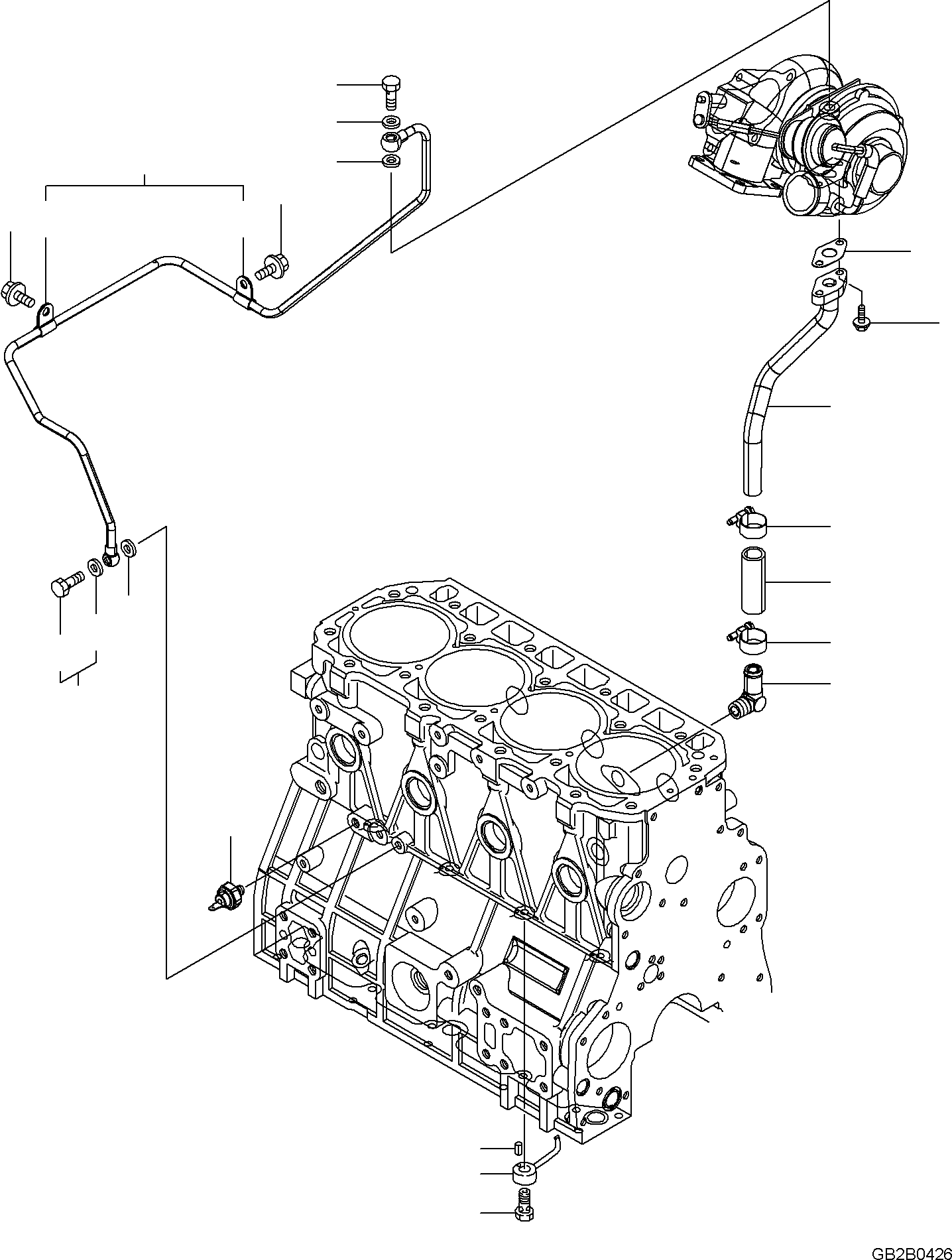PIPE ASSEMBLY, OIL YM129E01-39450 KOMATSU