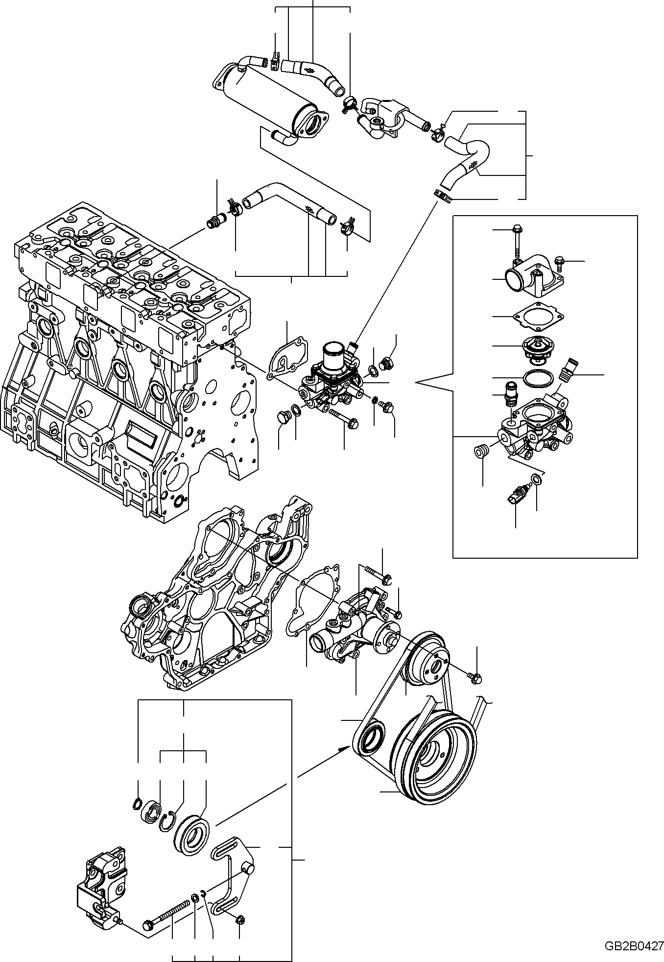 Case Assembly, Thermostat YM129E30-49800 KOMATSU