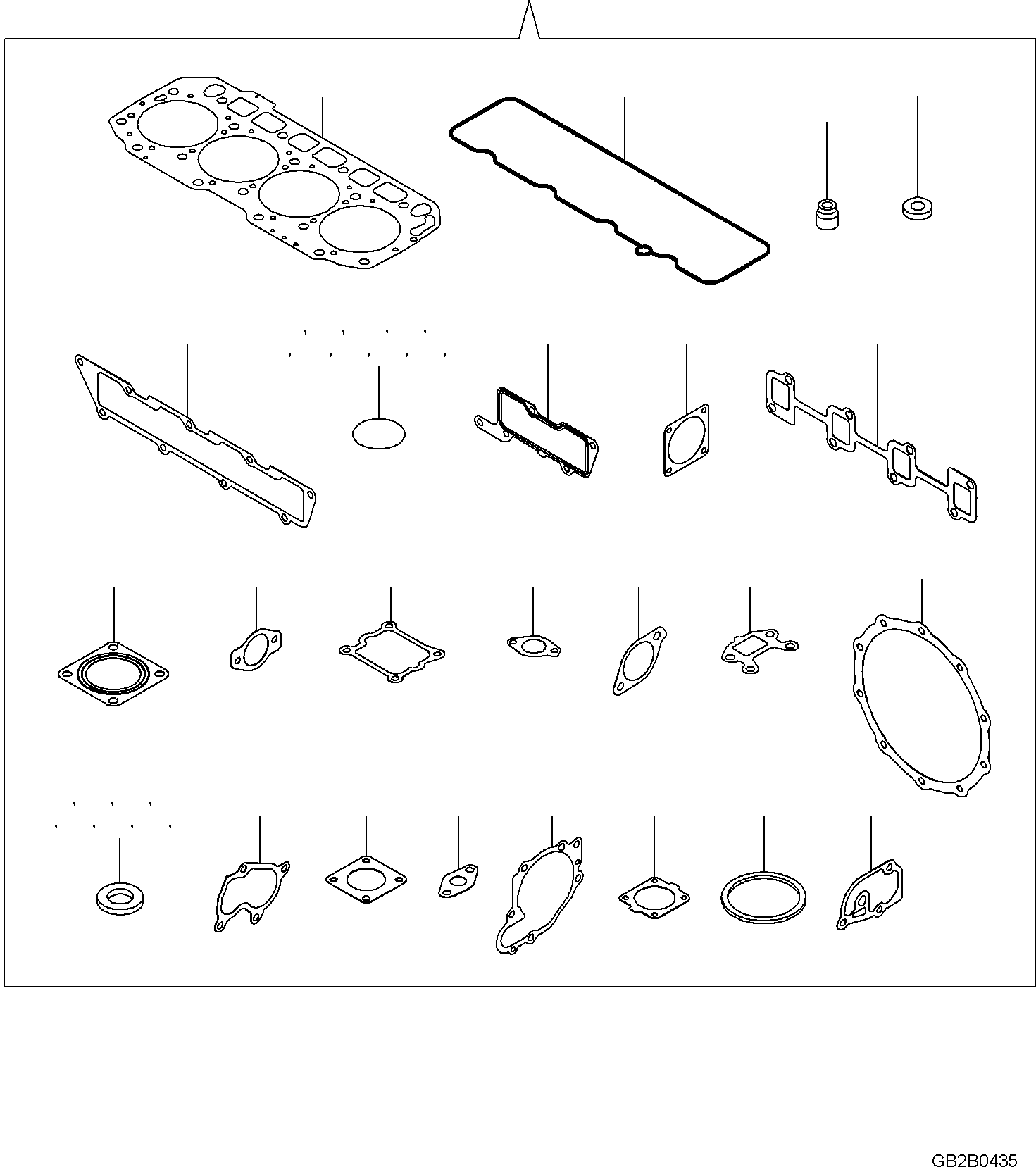 GASKET SET YM729E33-92600 KOMATSU