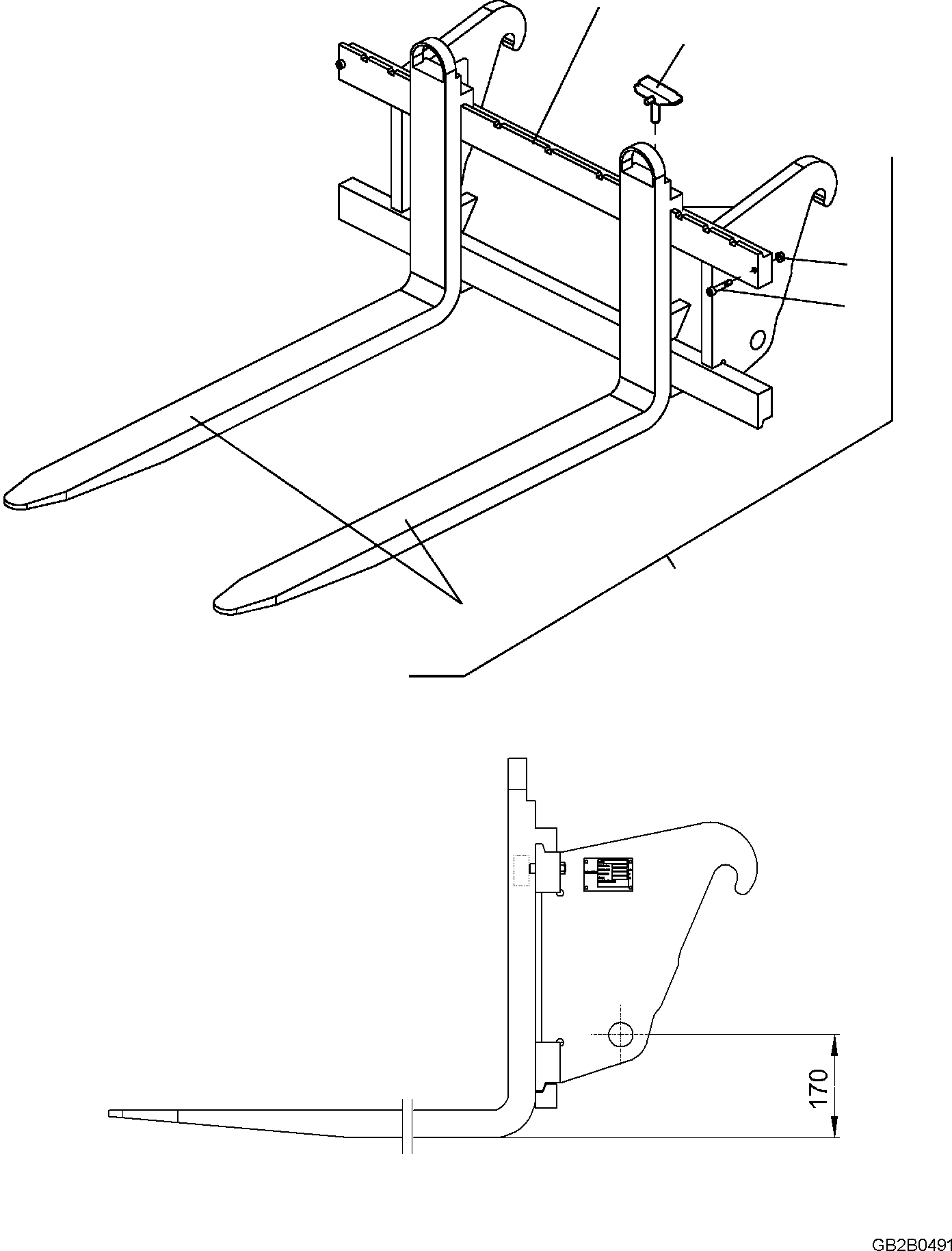 PRONGS 42U-70-22150 KOMATSU