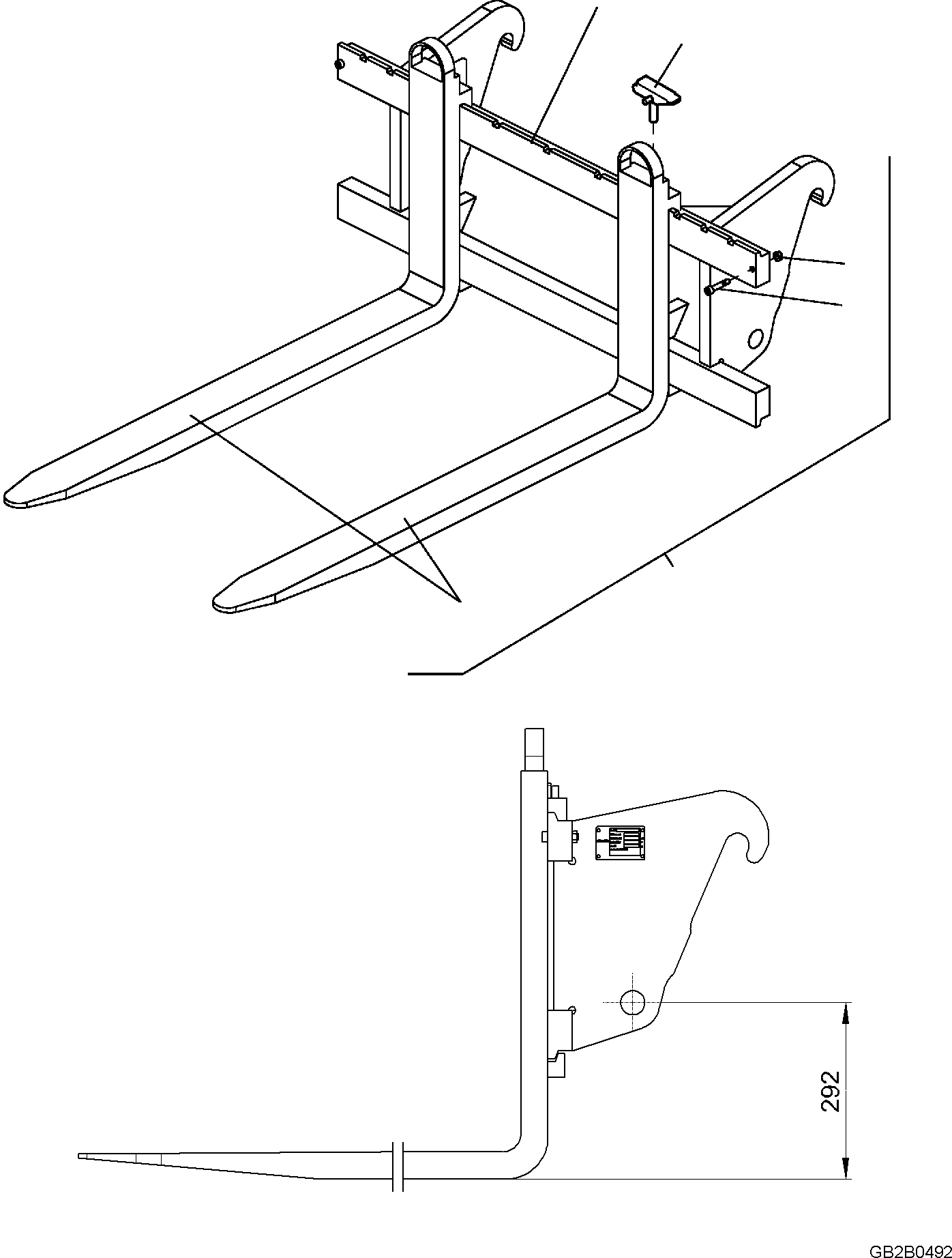 FORK LIFT, ASSEMBLY 42U-70-22183 KOMATSU