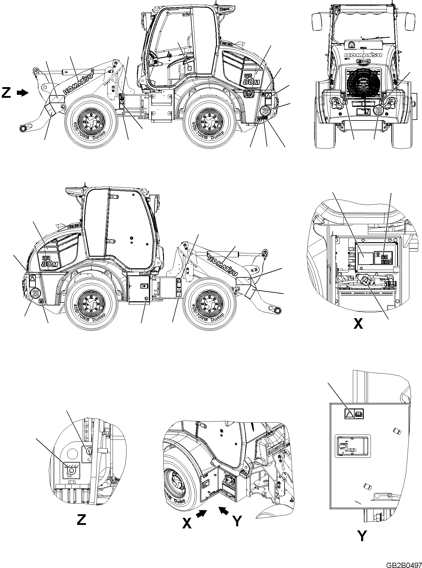 Plate, Machine Model, R.H. 42U-93-42101 KOMATSU