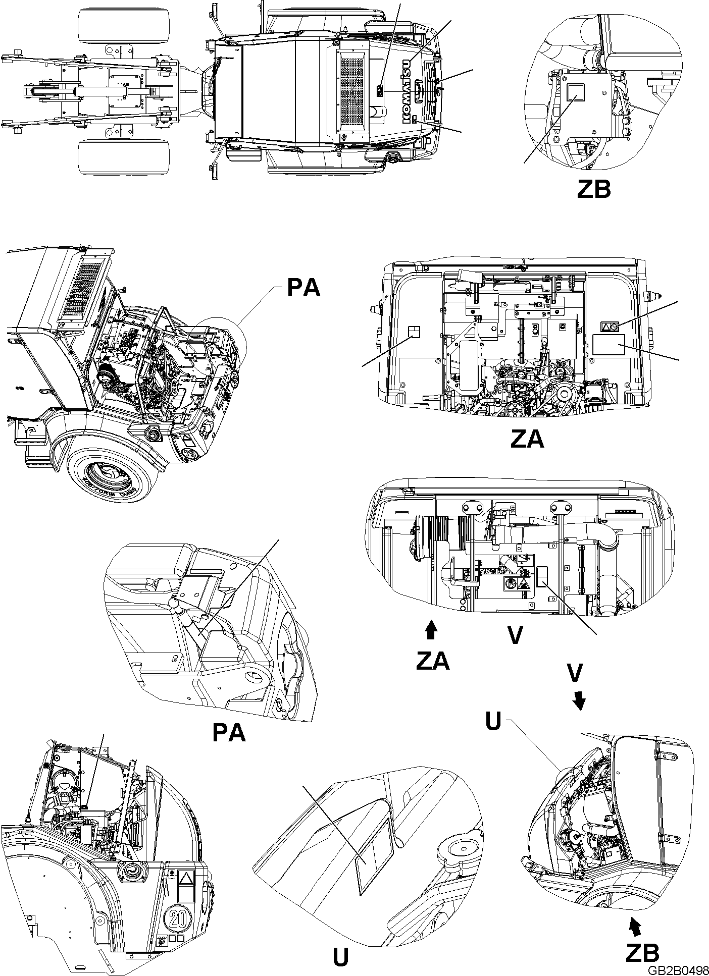 Табличка обслуживания воздушного фильтра 600-181-1920 KOMATSU