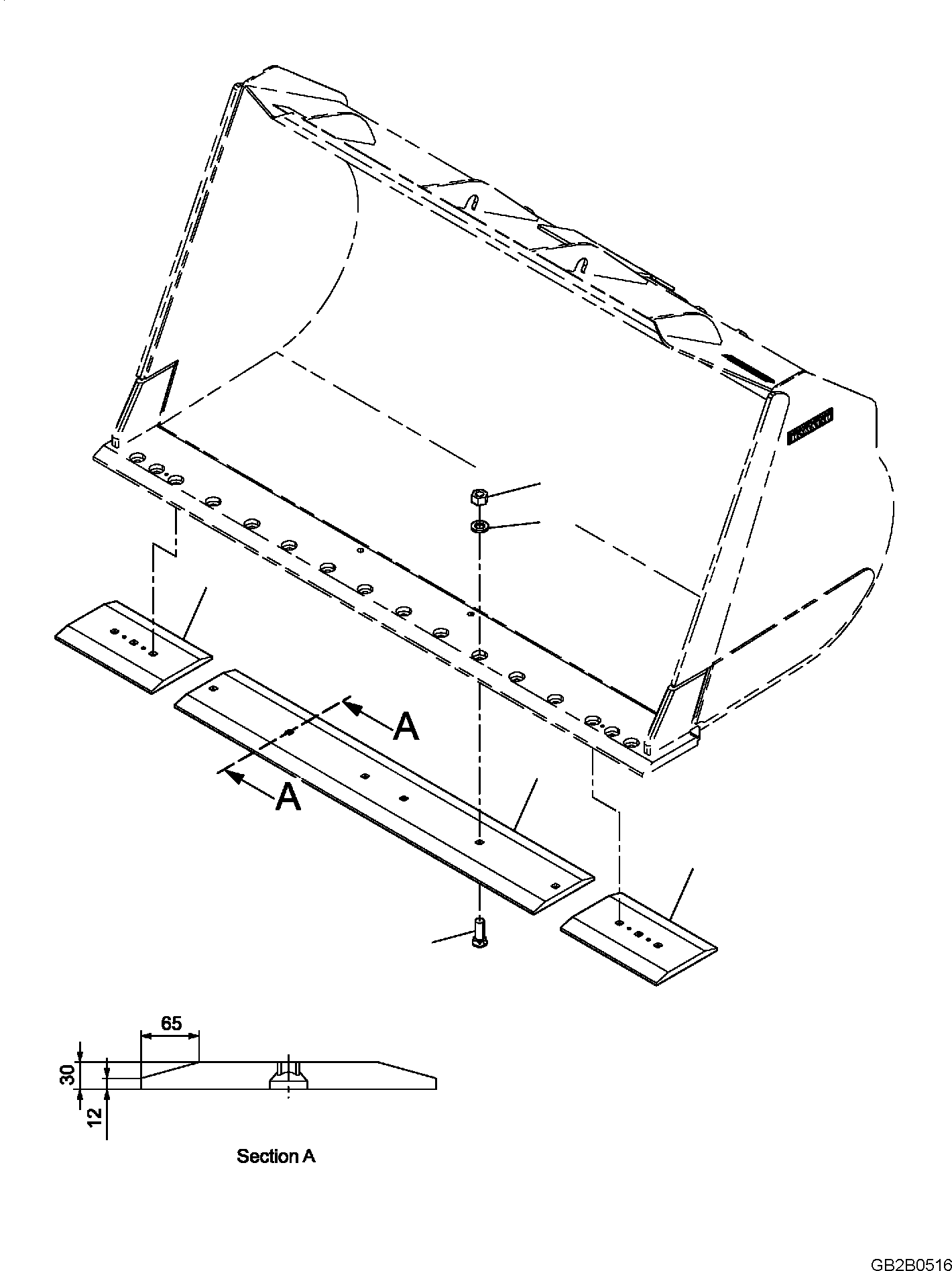 Blade, Straight 421-77-H2950 KOMATSU