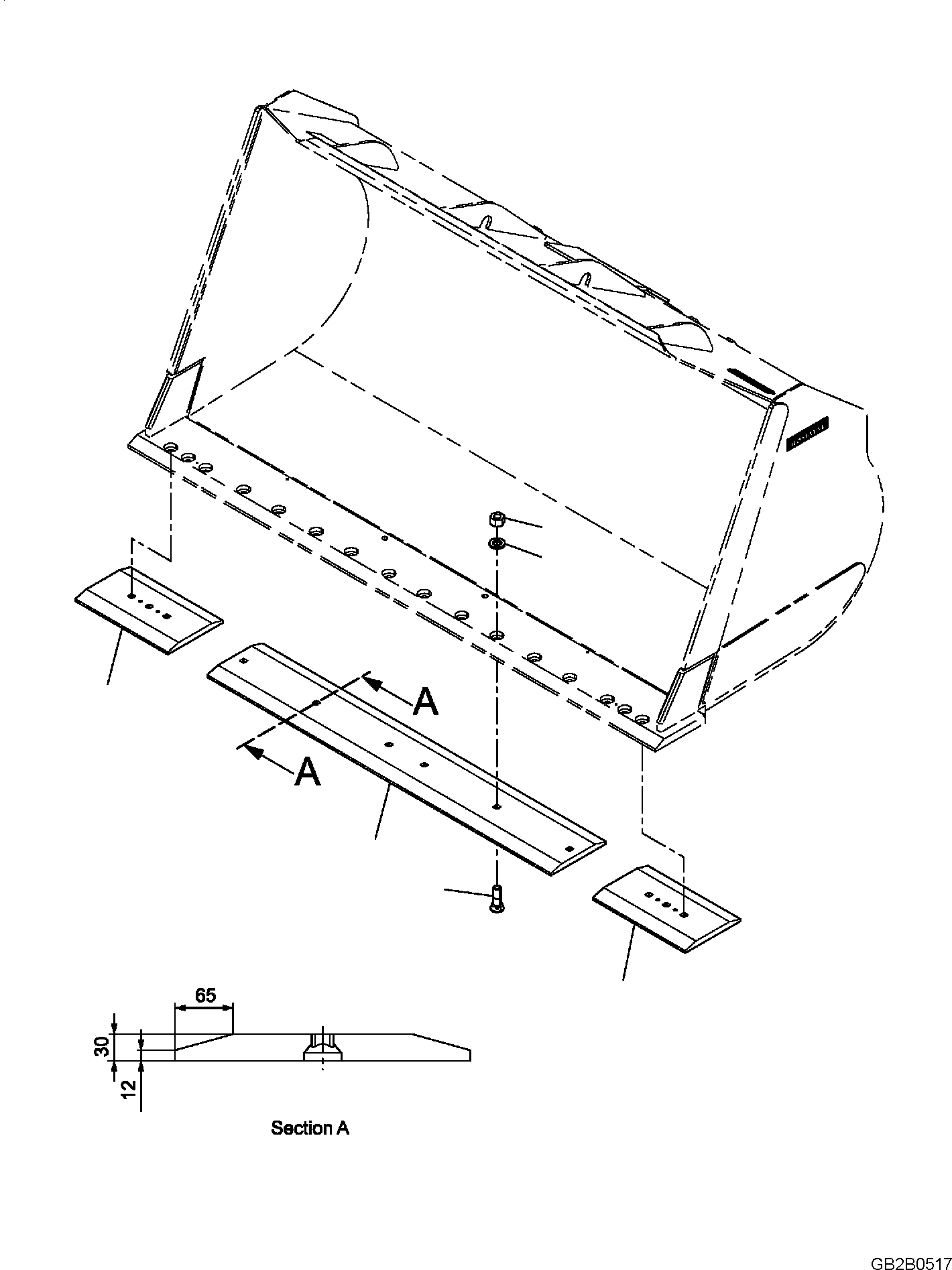 Щётка стеклоочистителя 421-77-H5030 KOMATSU