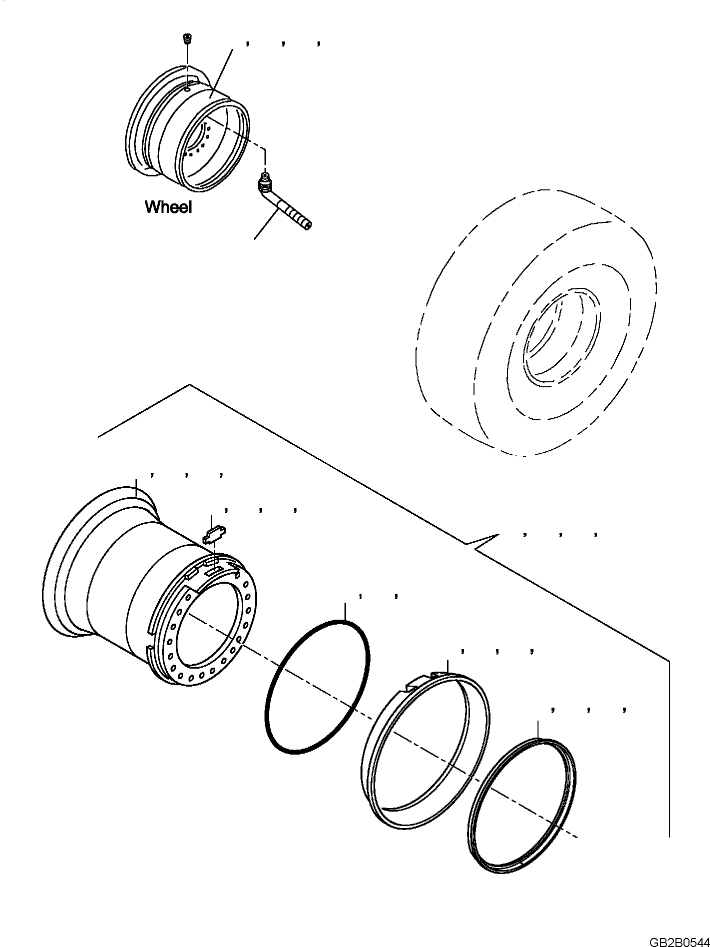 Rim, 25 - 22,00 / 3,0 Et-25 421-W30-H320 KOMATSU