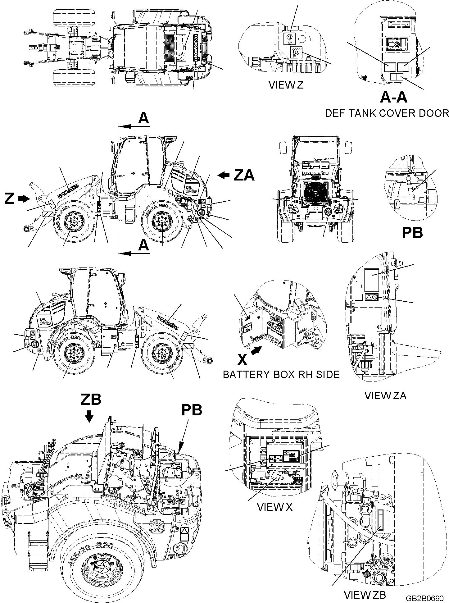 Plate, Machine Model, R.H. 42W-93-42101 KOMATSU